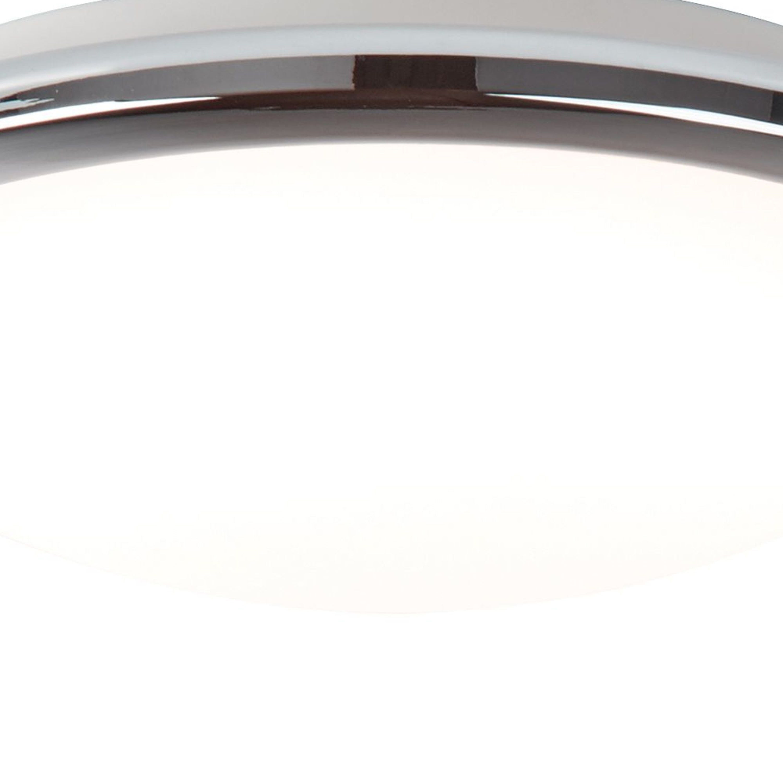 Searchlight IP44 Chrome LED Flush Light With Frosted Glass Shade