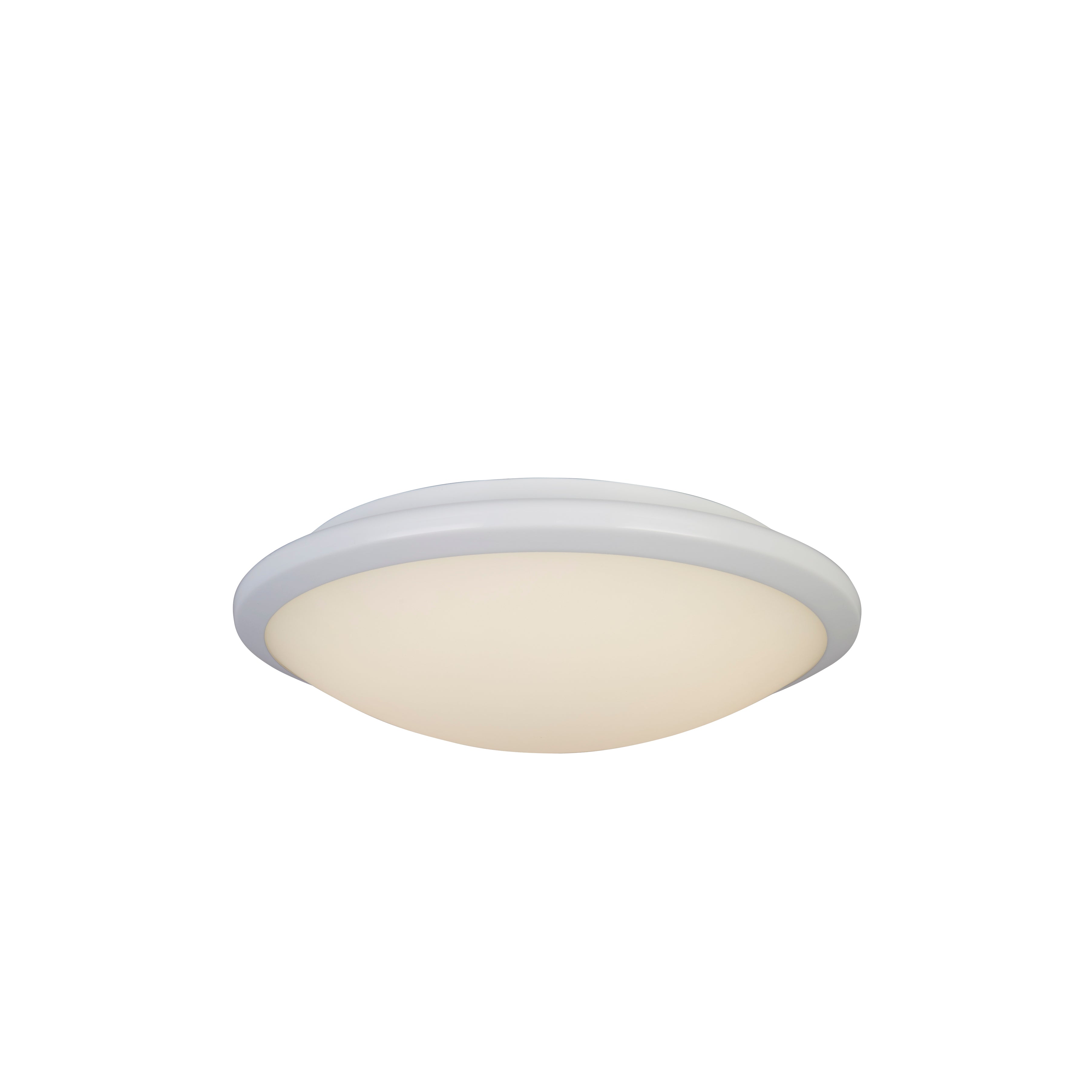 Searchlight Keble Flush - White & Frosted Glass