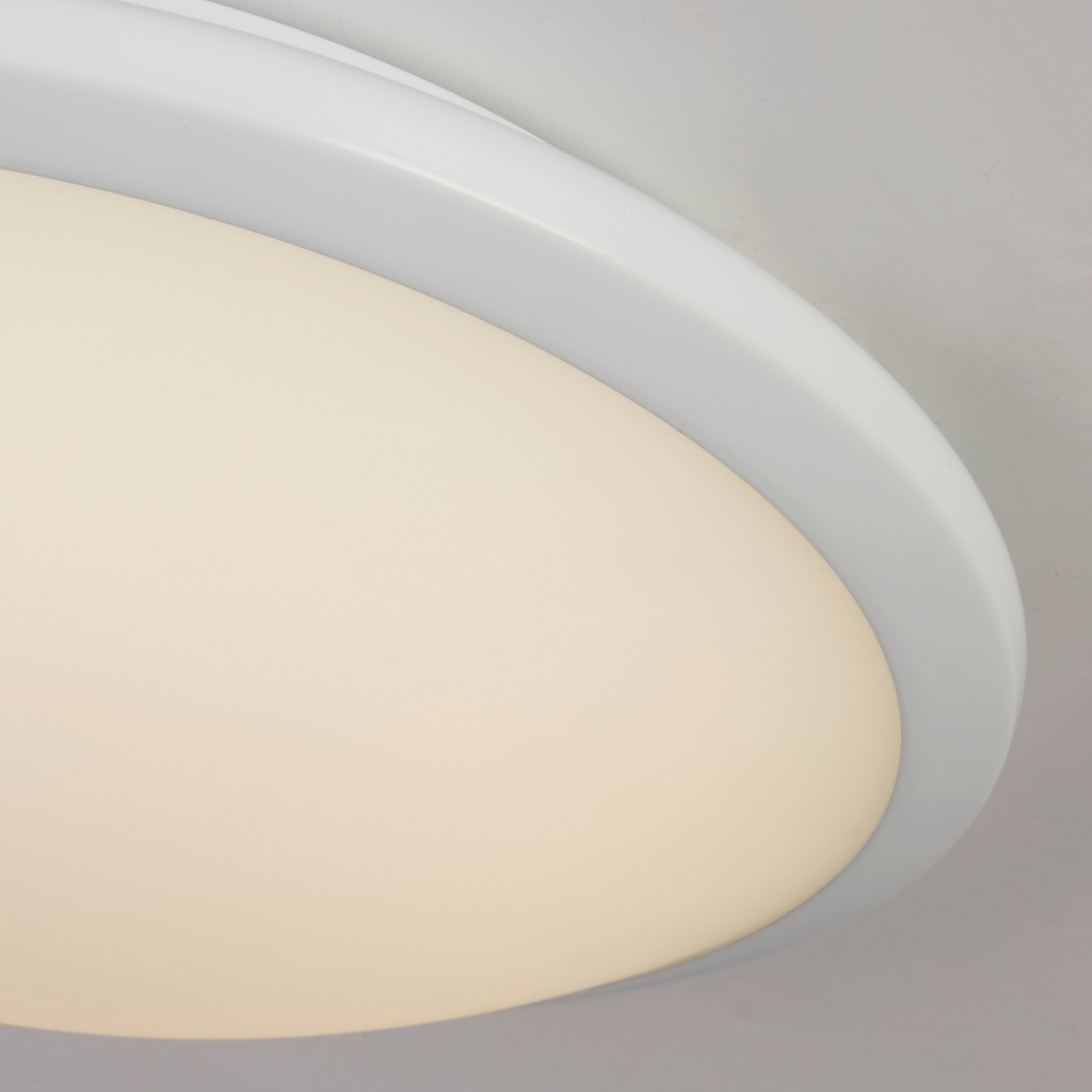Searchlight Keble Flush - White & Frosted Glass