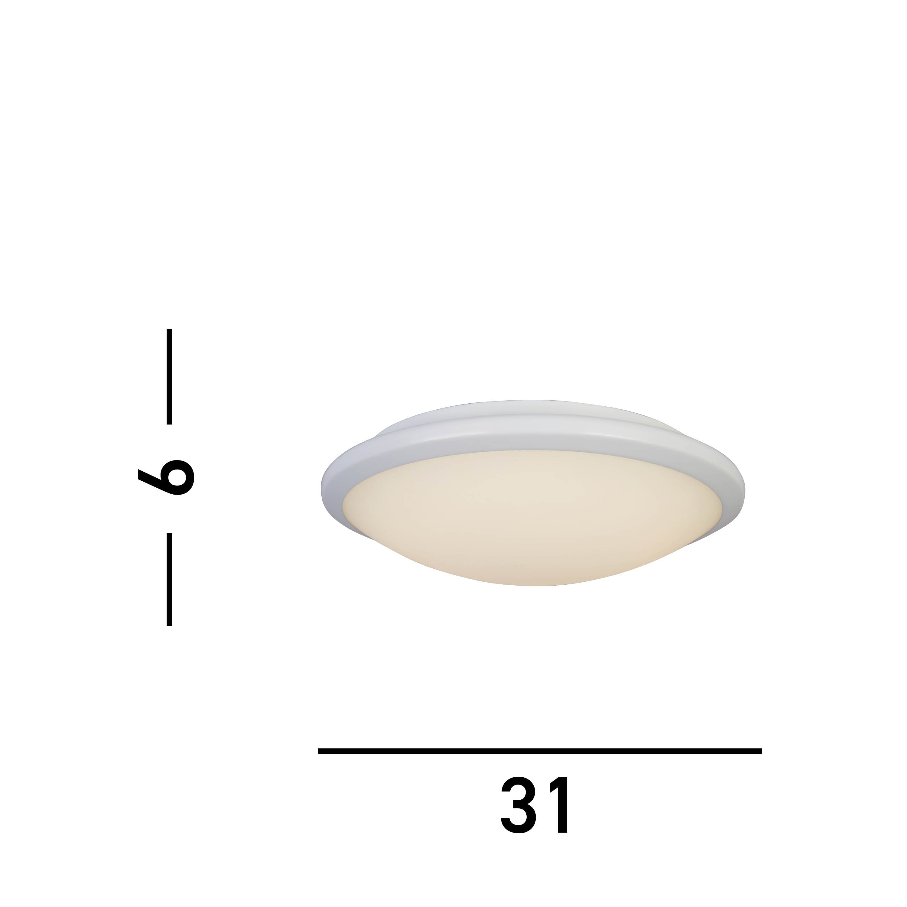 Searchlight Keble Flush - White & Frosted Glass