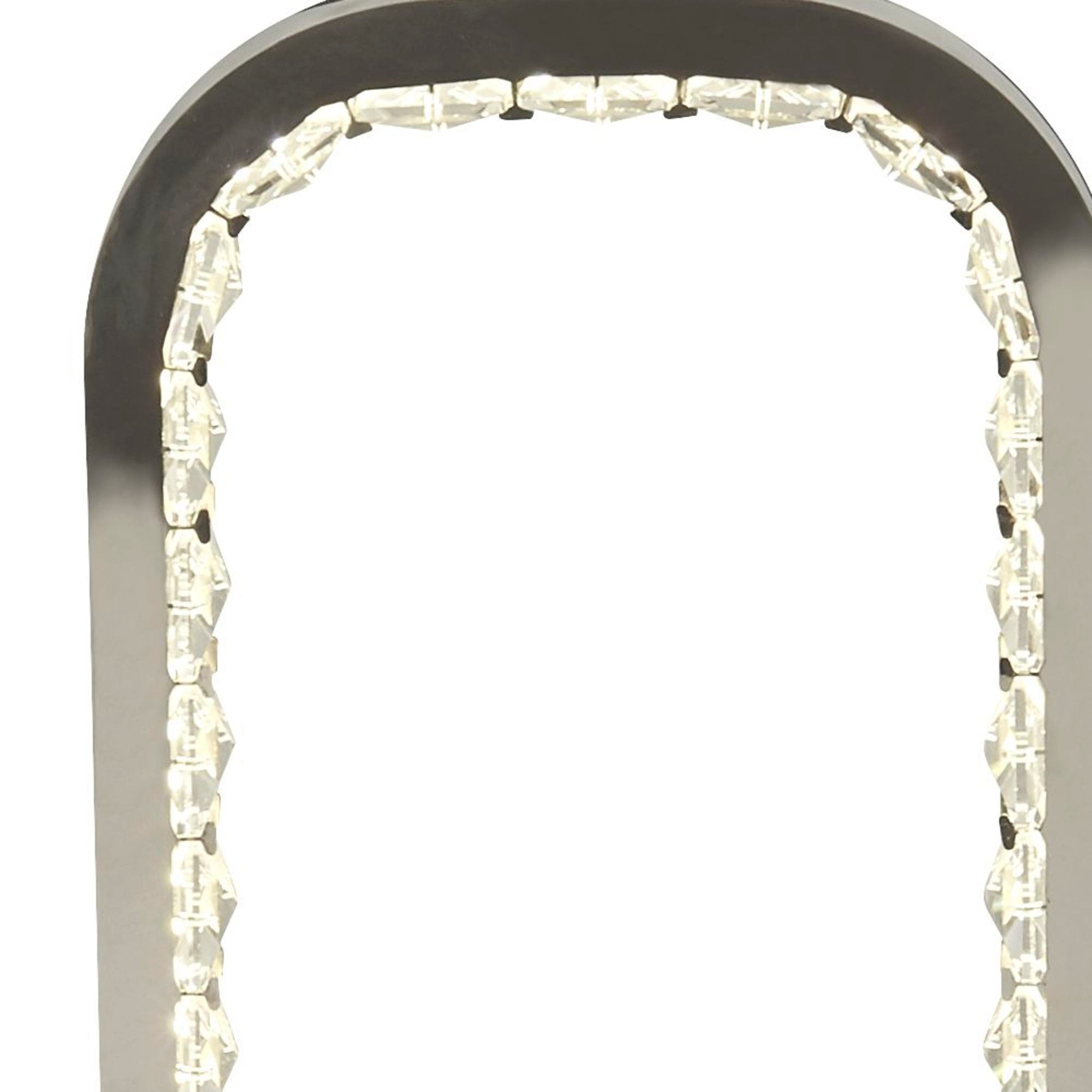 Searchlight Brunswick Table Lamp LED Base - Chrome & Crystal Glass