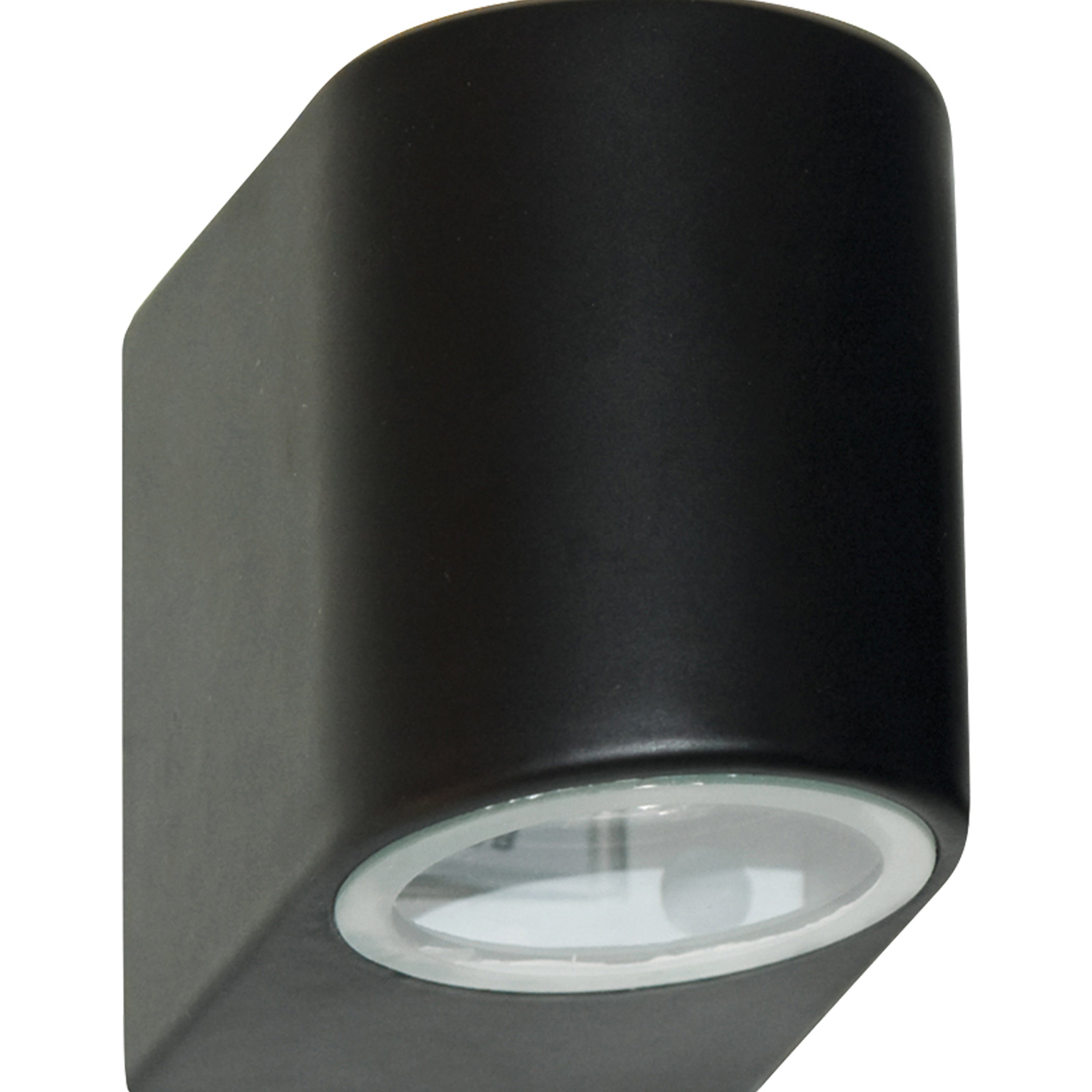 Searchlight Eaton Outdoor Wall Light - Black & Glass - IP44