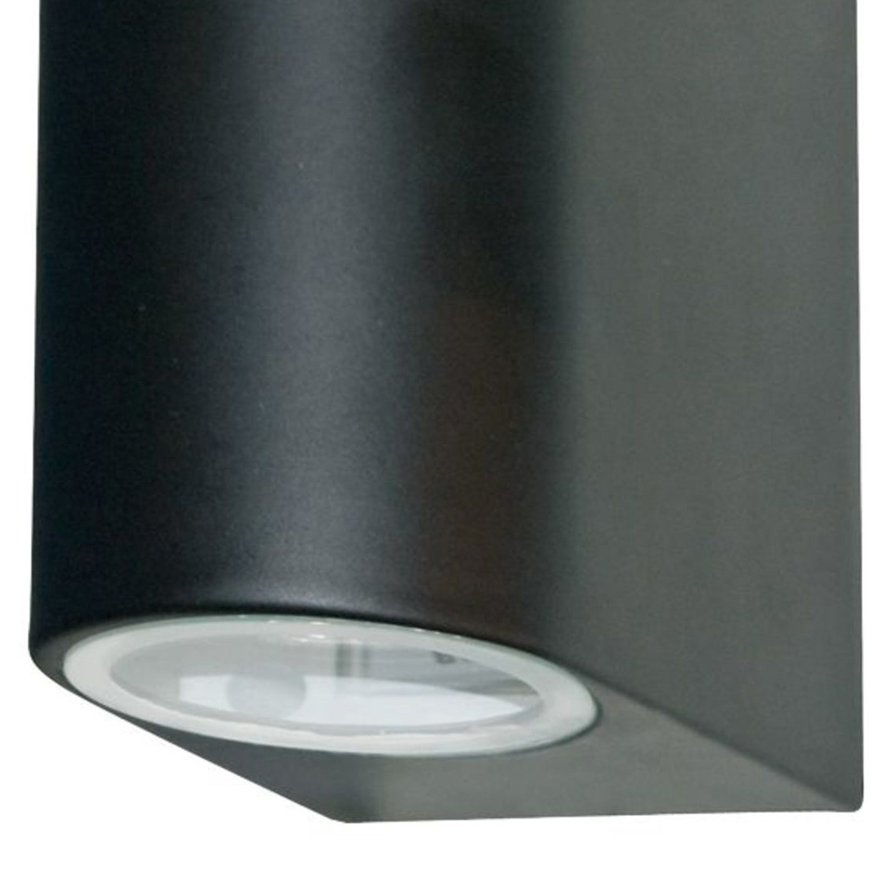 Searchlight Eaton Outdoor 2 Light Wall Light - Black & Glass - IP44