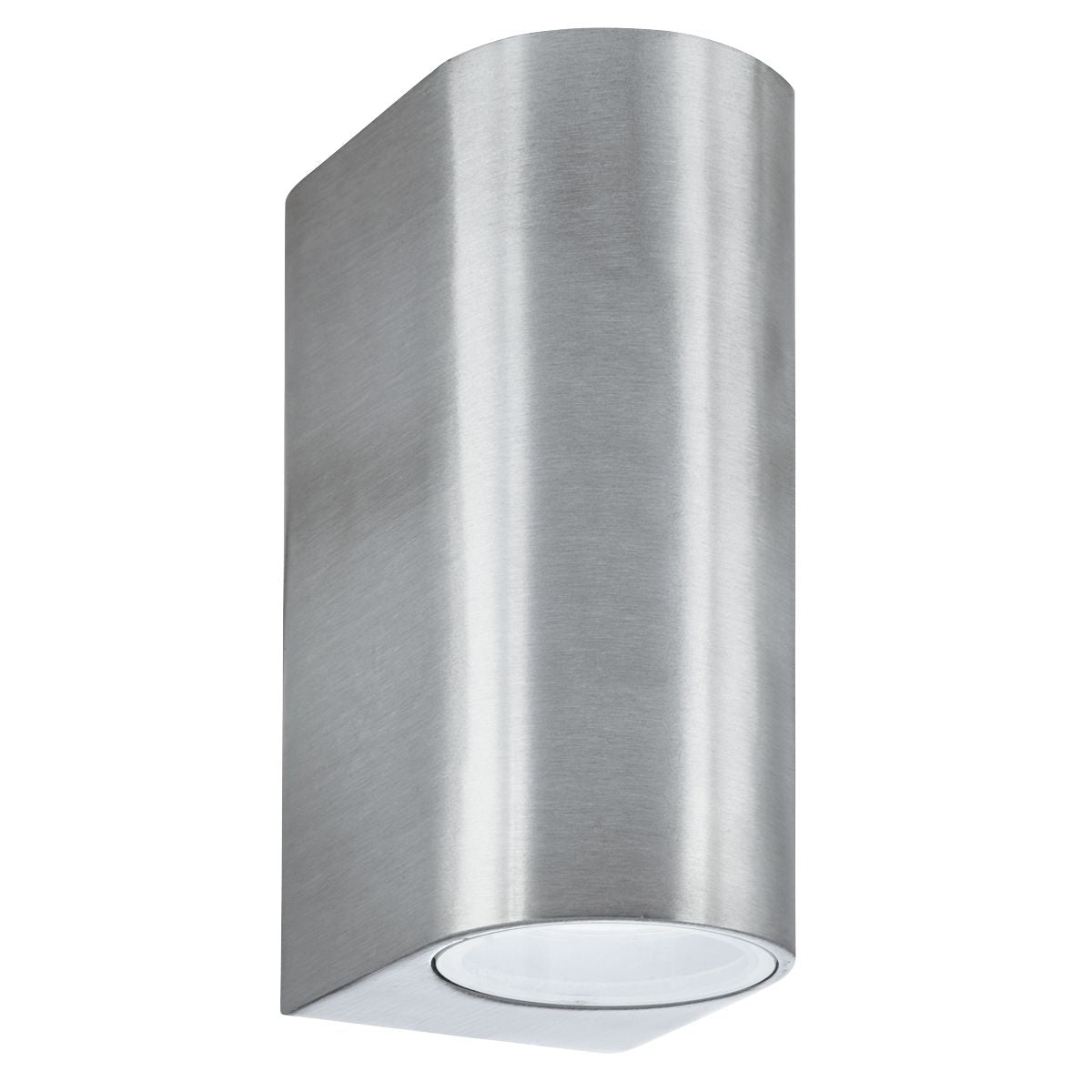 Searchlight Eaton Outdoor 2 Light Wall Light - Silver & Glass - IP44