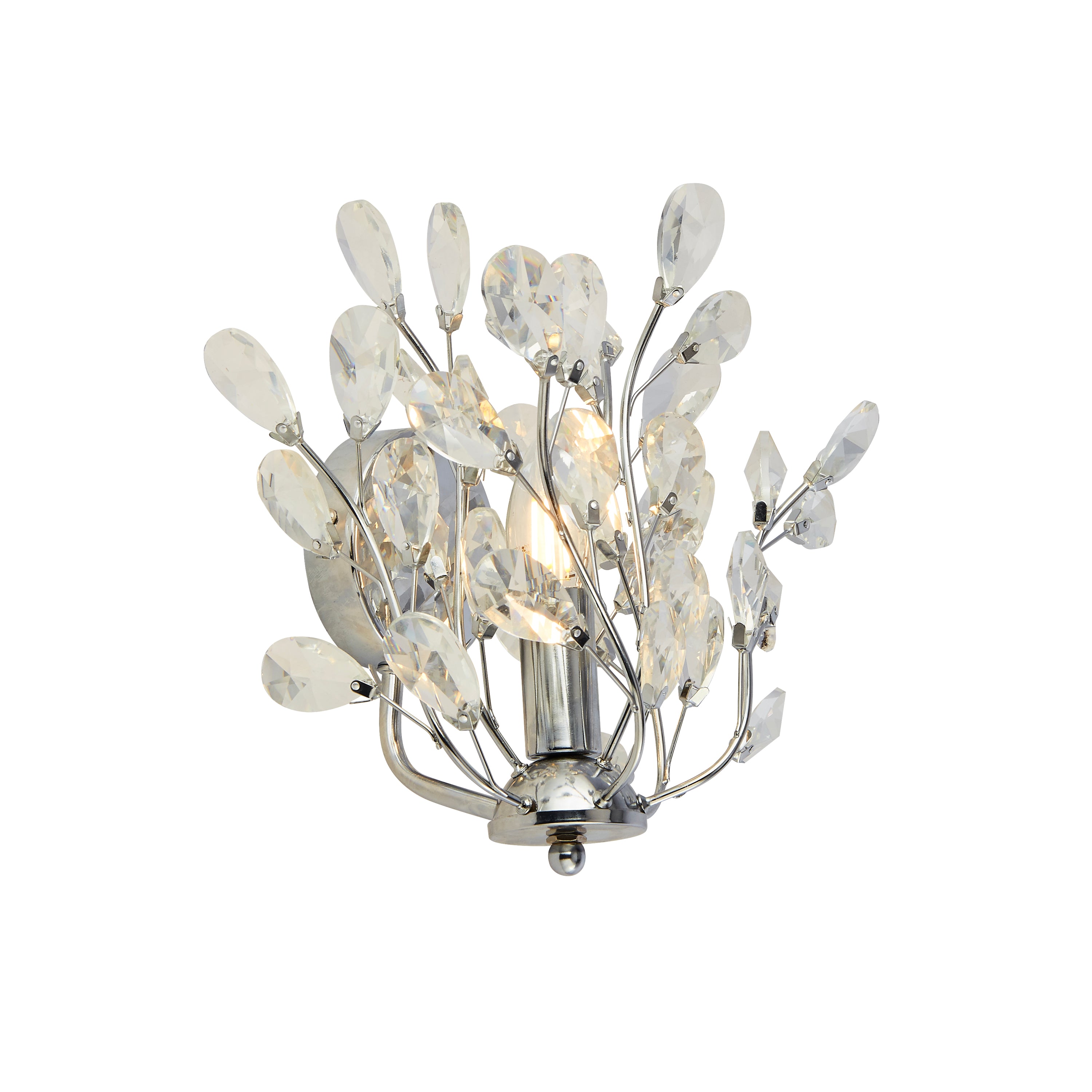 Searchlight Byford 7 Light Wall Light - Chrome & Crystal Glass
