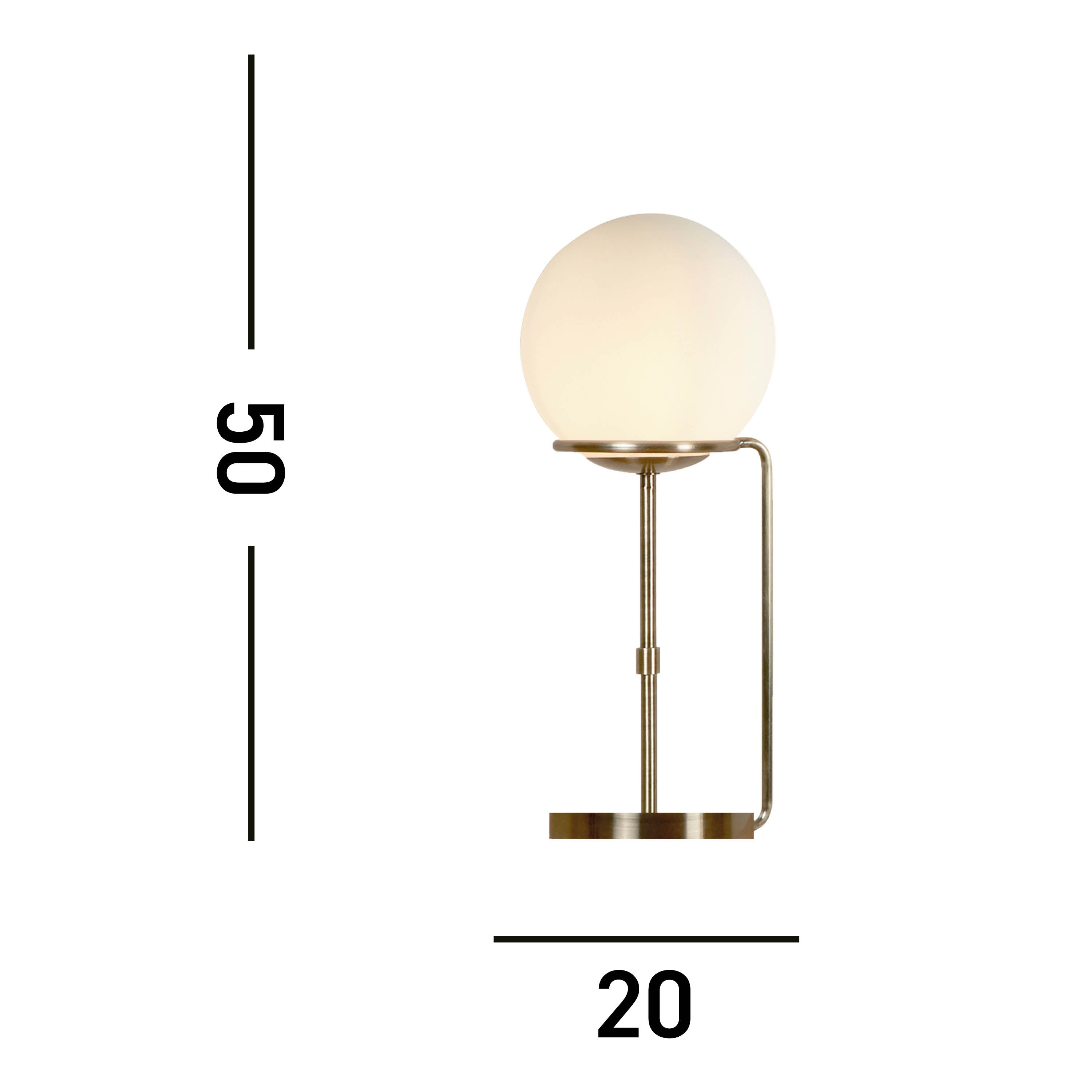 Searchlight Sophia Single Table Lamp, Antique Brass, Opal White Glass Shades