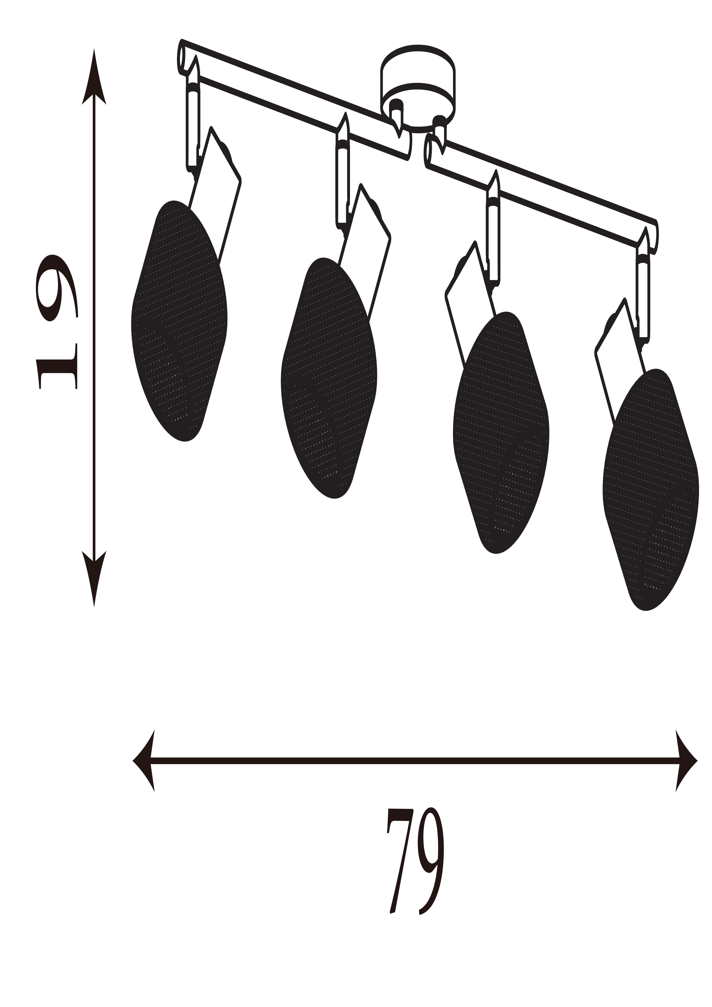 Searchlight McLeod 4 Light Cage Bar Spotlight - Black