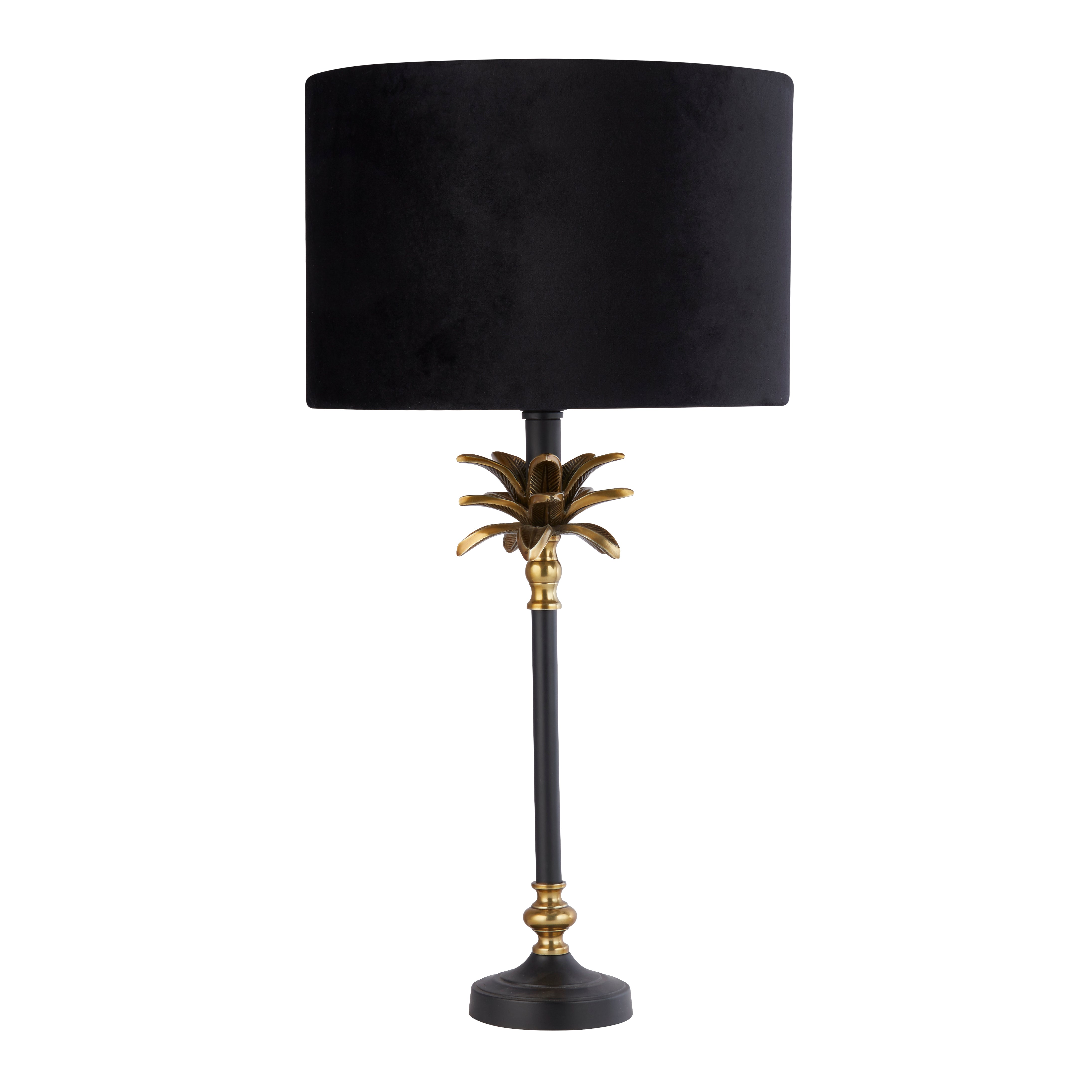 Searchlight Paisley Table Lamp Base - Satin Brass & Black - Base Only
