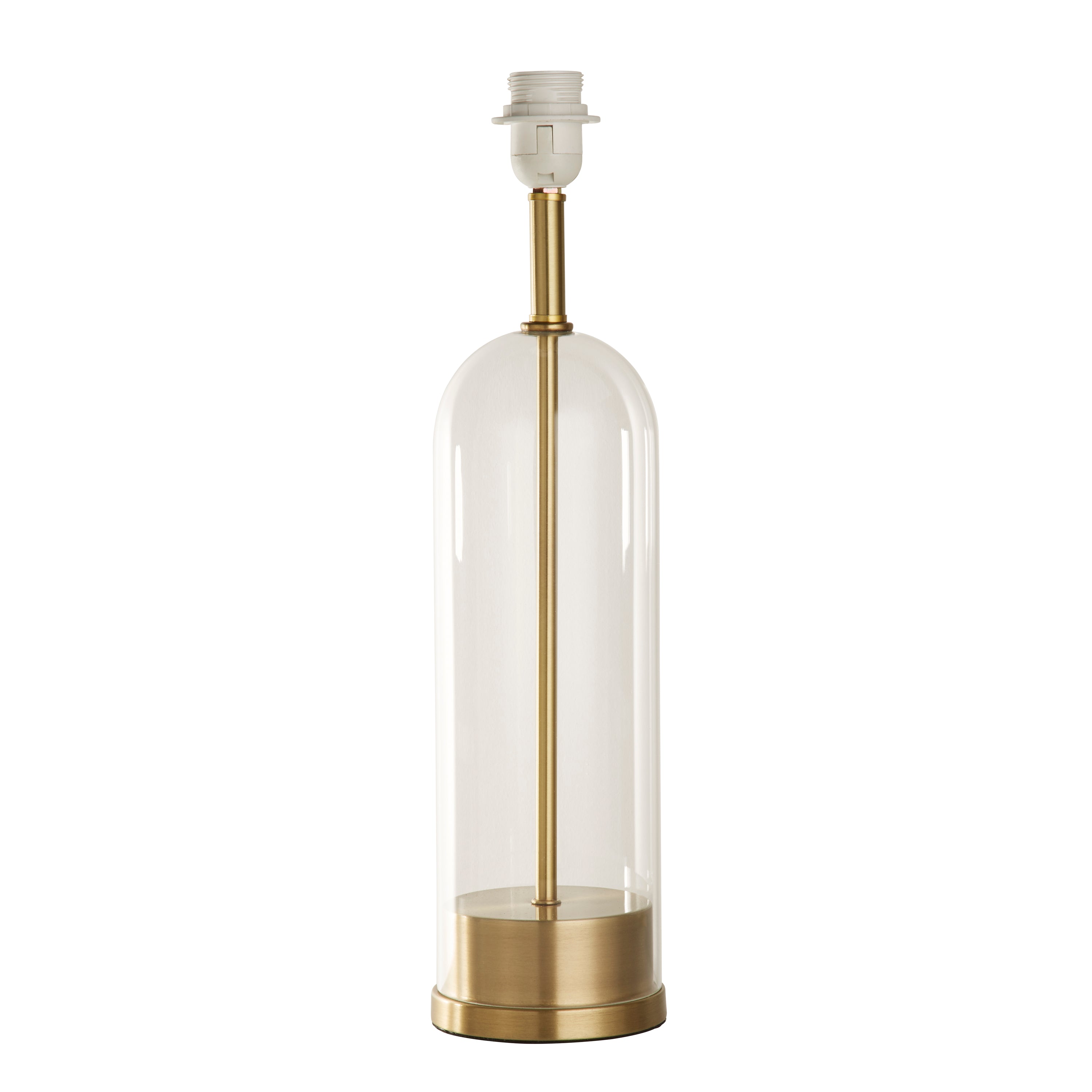 Searchlight Owen Table Lamp Base - Brass & Glass - Base Only