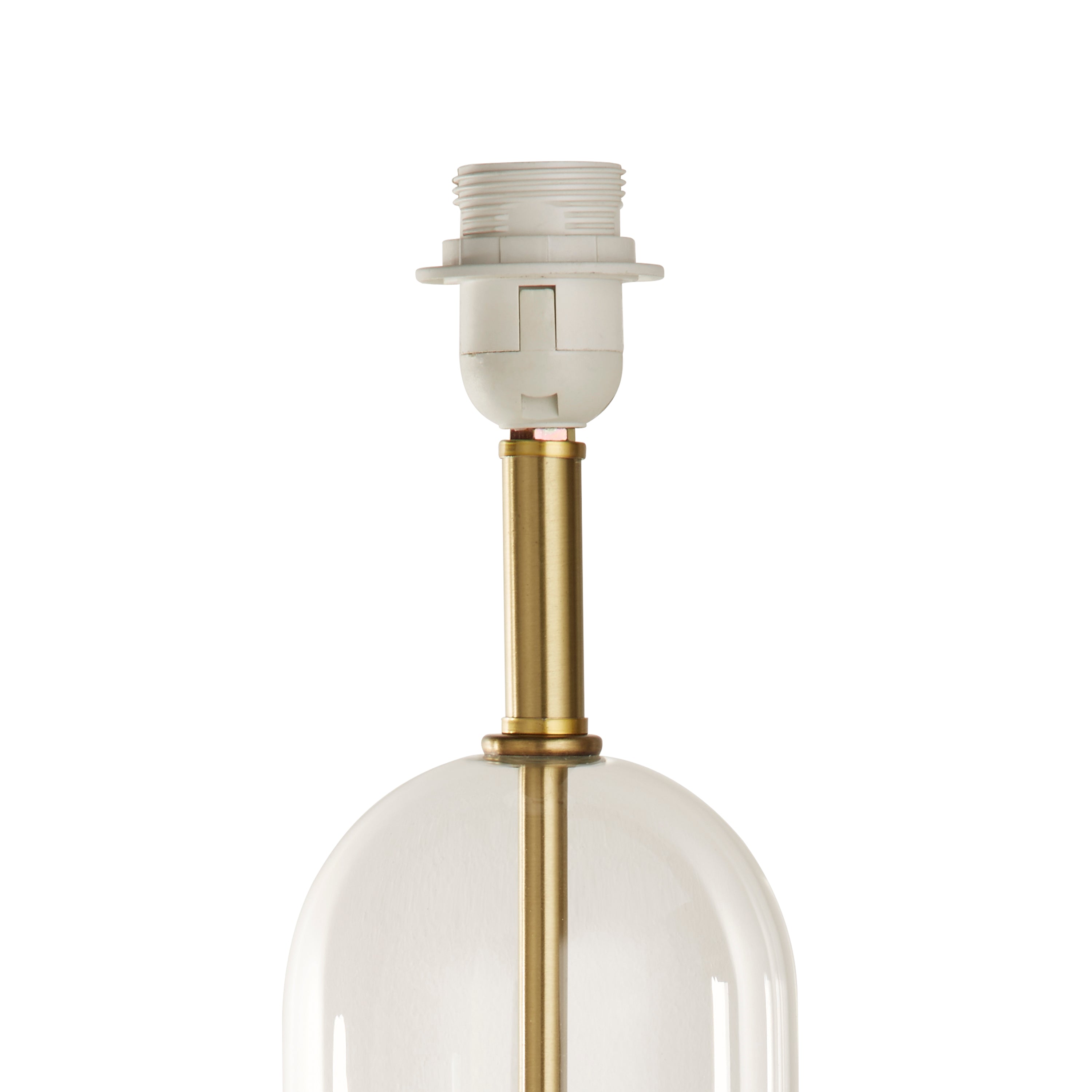 Searchlight Owen Table Lamp Base - Brass & Glass - Base Only