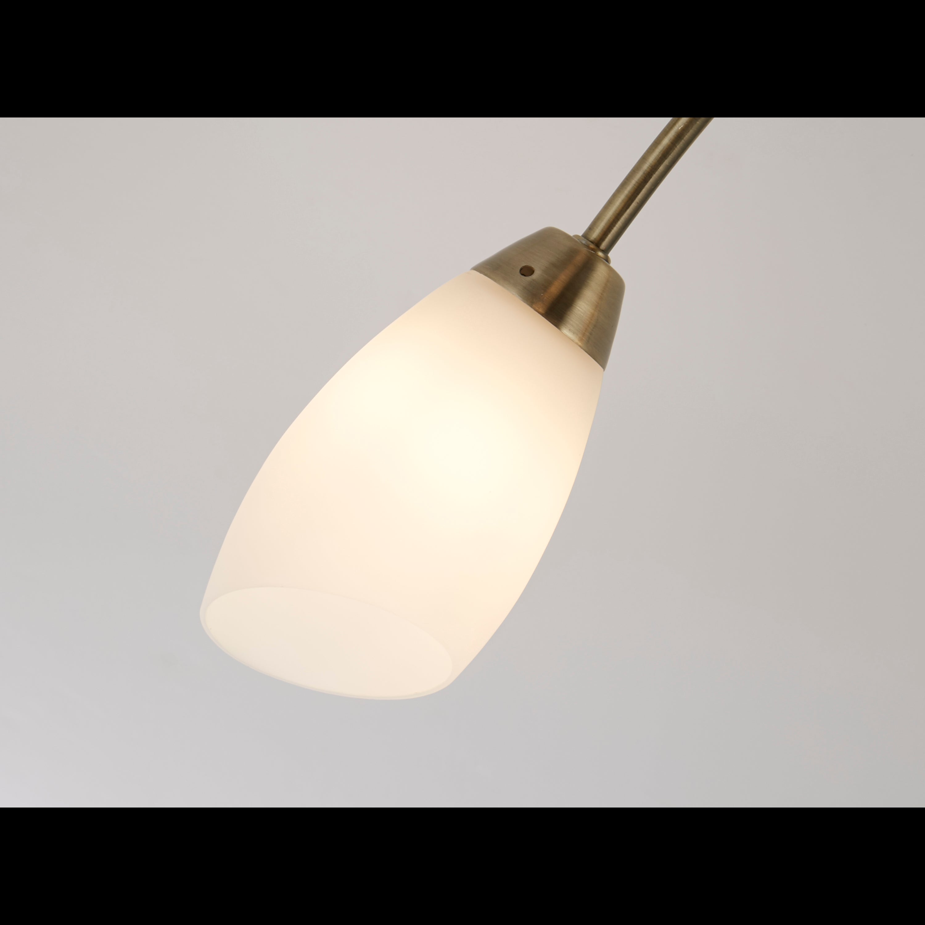 Searchlight Oakfield 3 Light Antique Brass Flush With Opal Glass