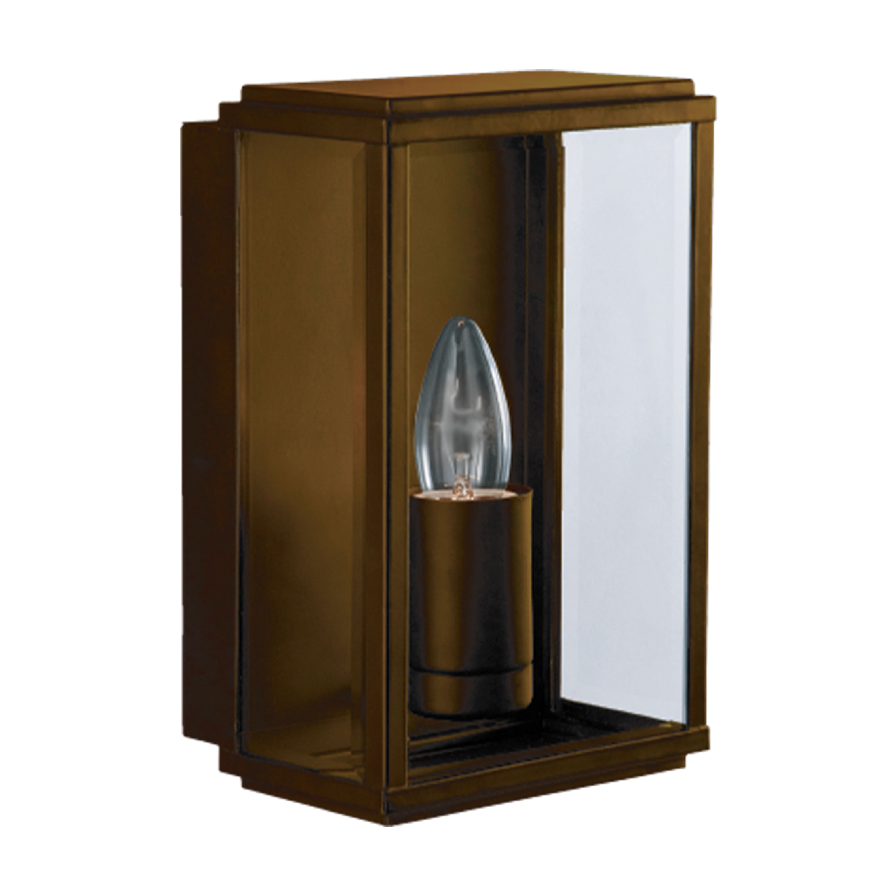 Searchlight Byron Outdoor Wall & Porch Light - Black & Glass