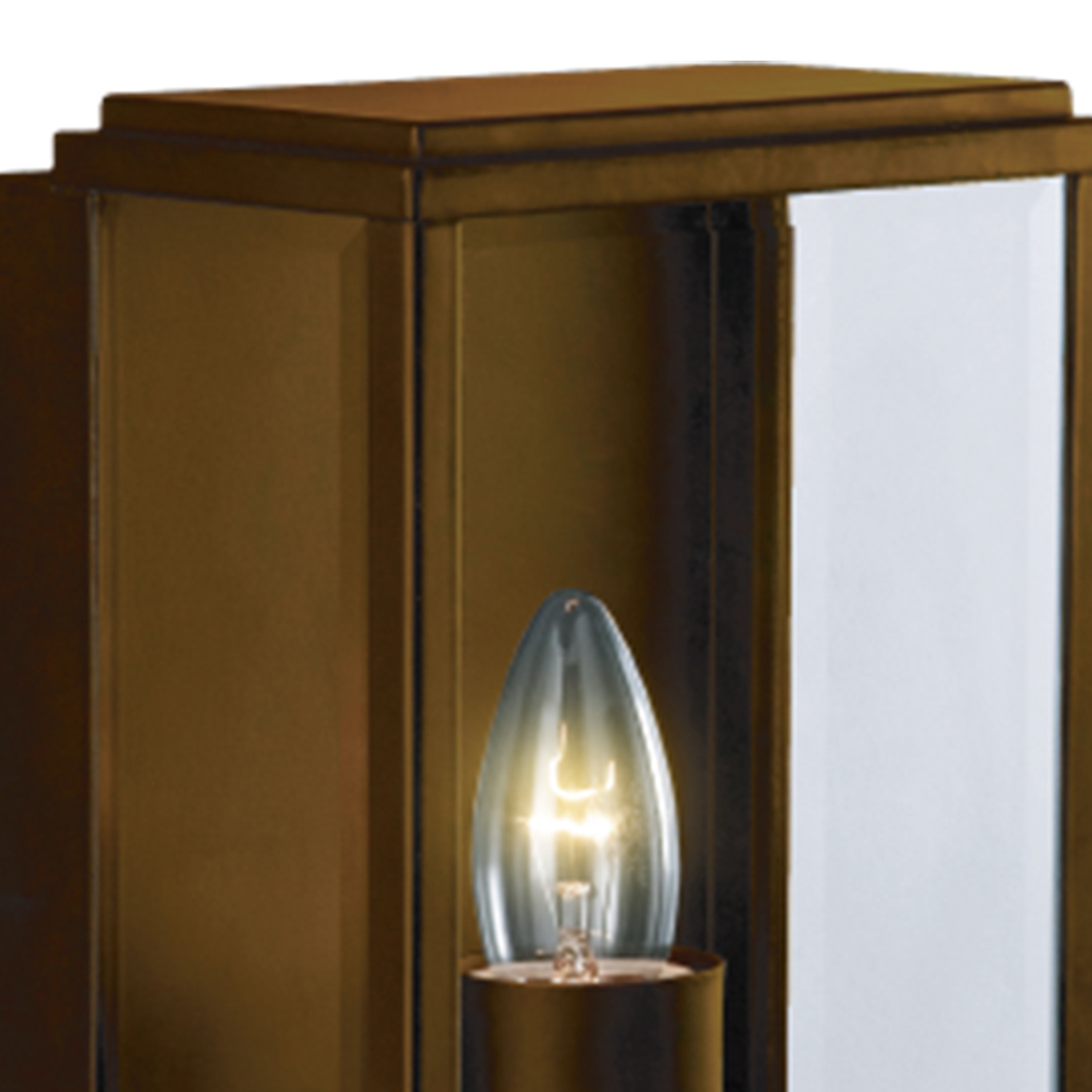 Searchlight Byron Outdoor Wall & Porch Light - Black & Glass