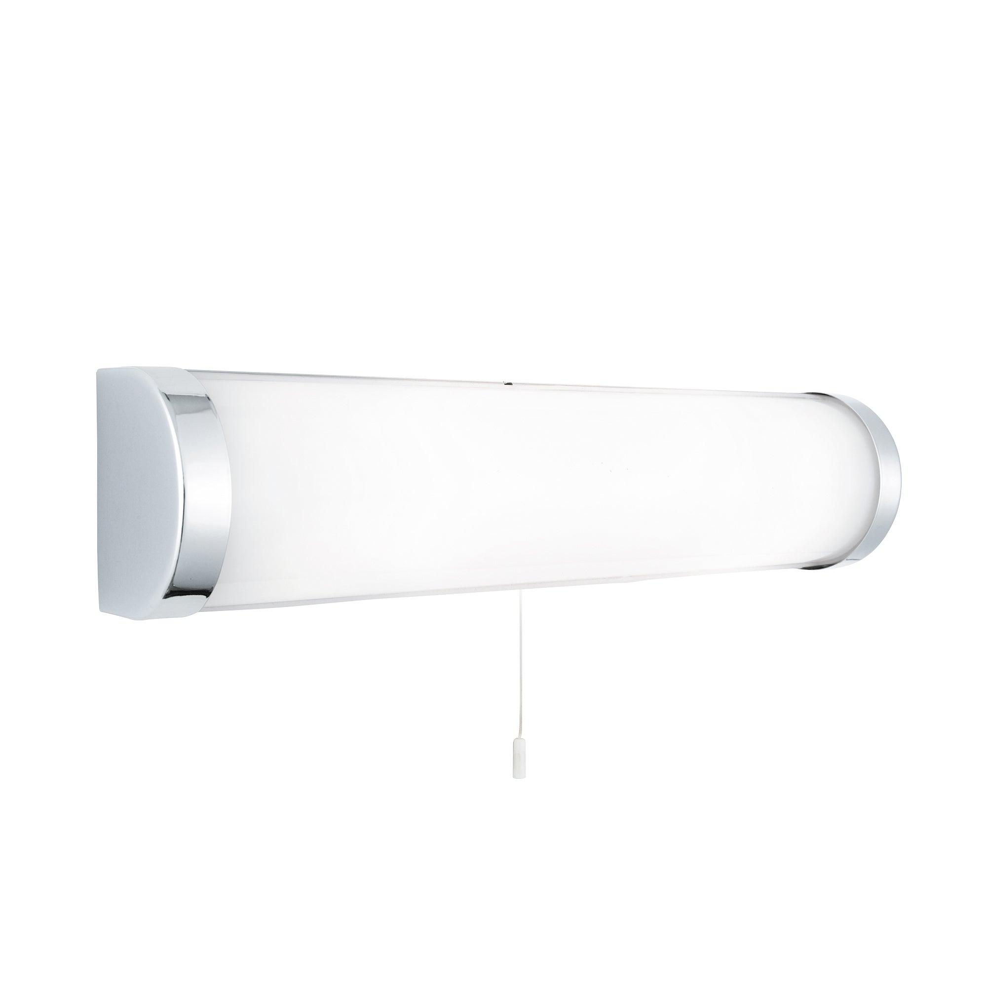 Searchlight IP44 Chrome 2 Light Wall Bracket With White Glass Tube Switched