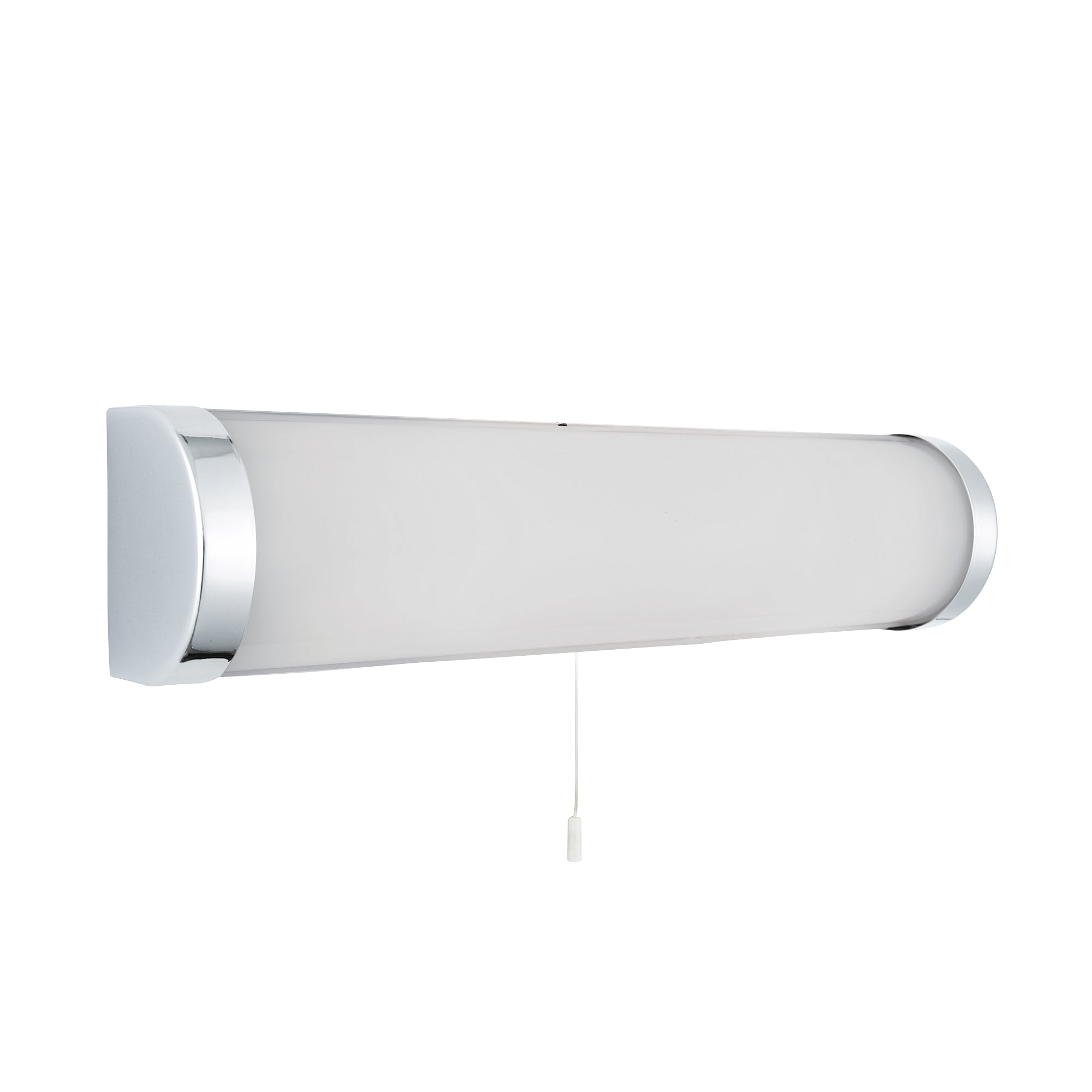 Searchlight IP44 Chrome 2 Light Wall Bracket With White Glass Tube Switched