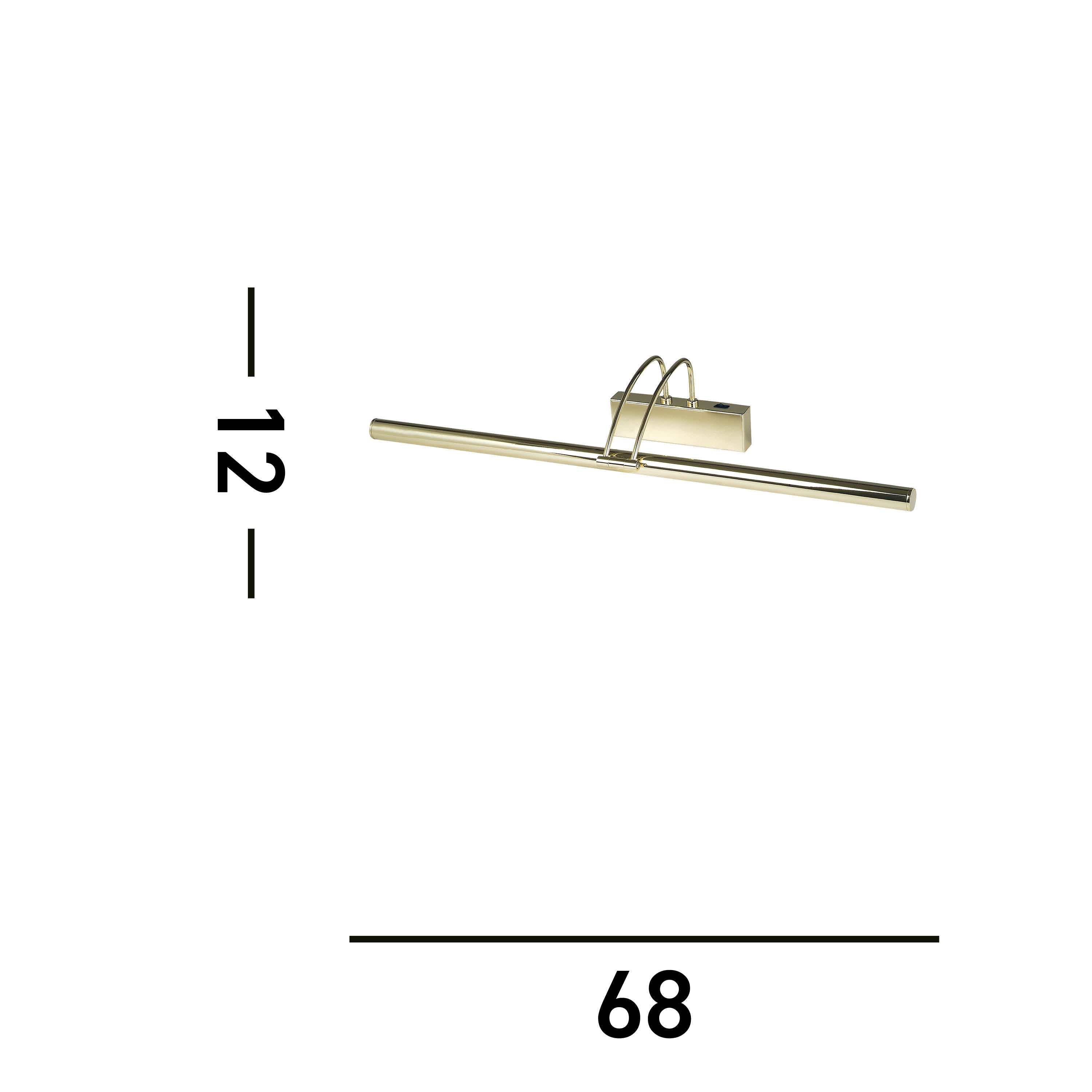 Searchlight LED Picture Light - Polished Brass