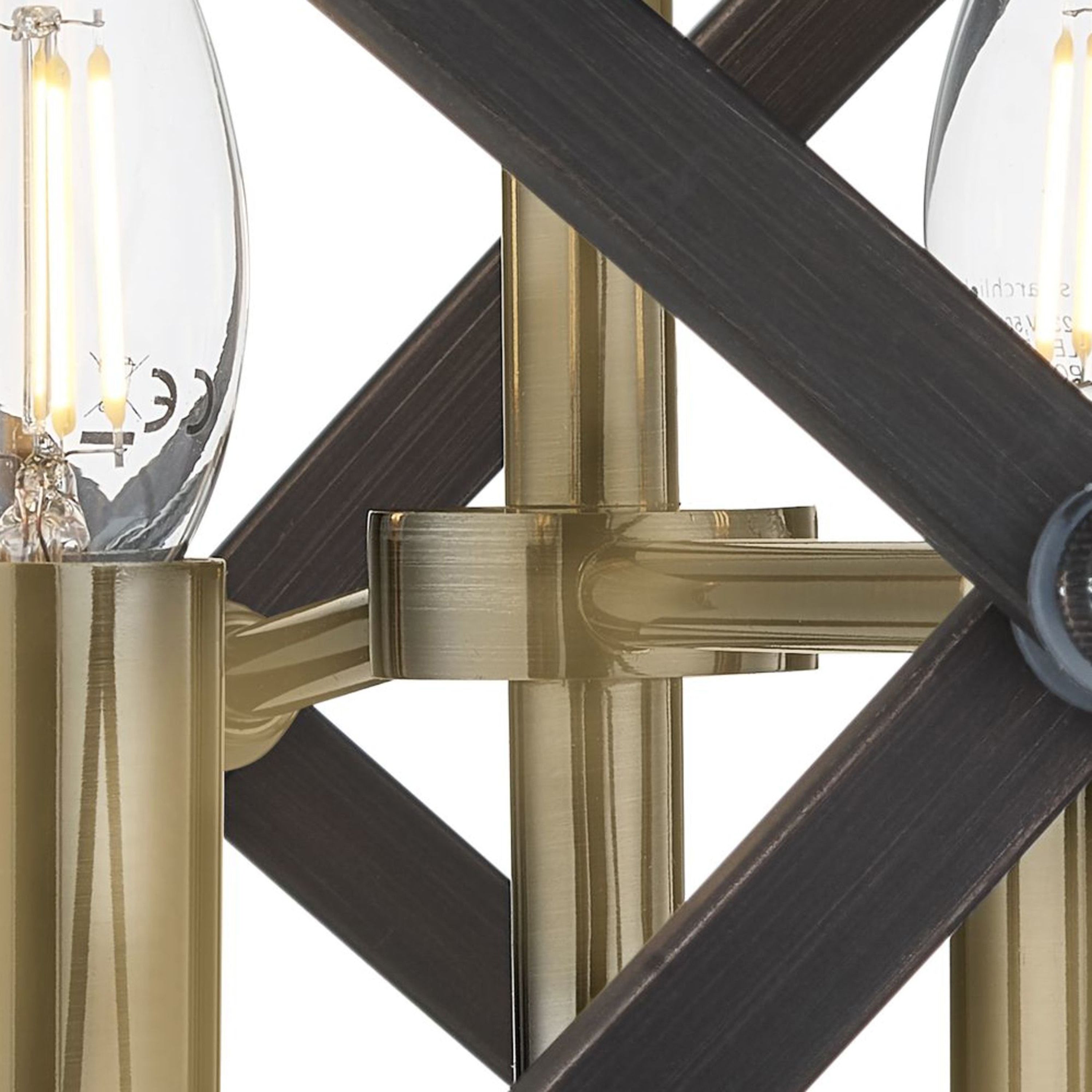 Searchlight Harding 4 Light Semi-Flush Ceiling Light - Bronze