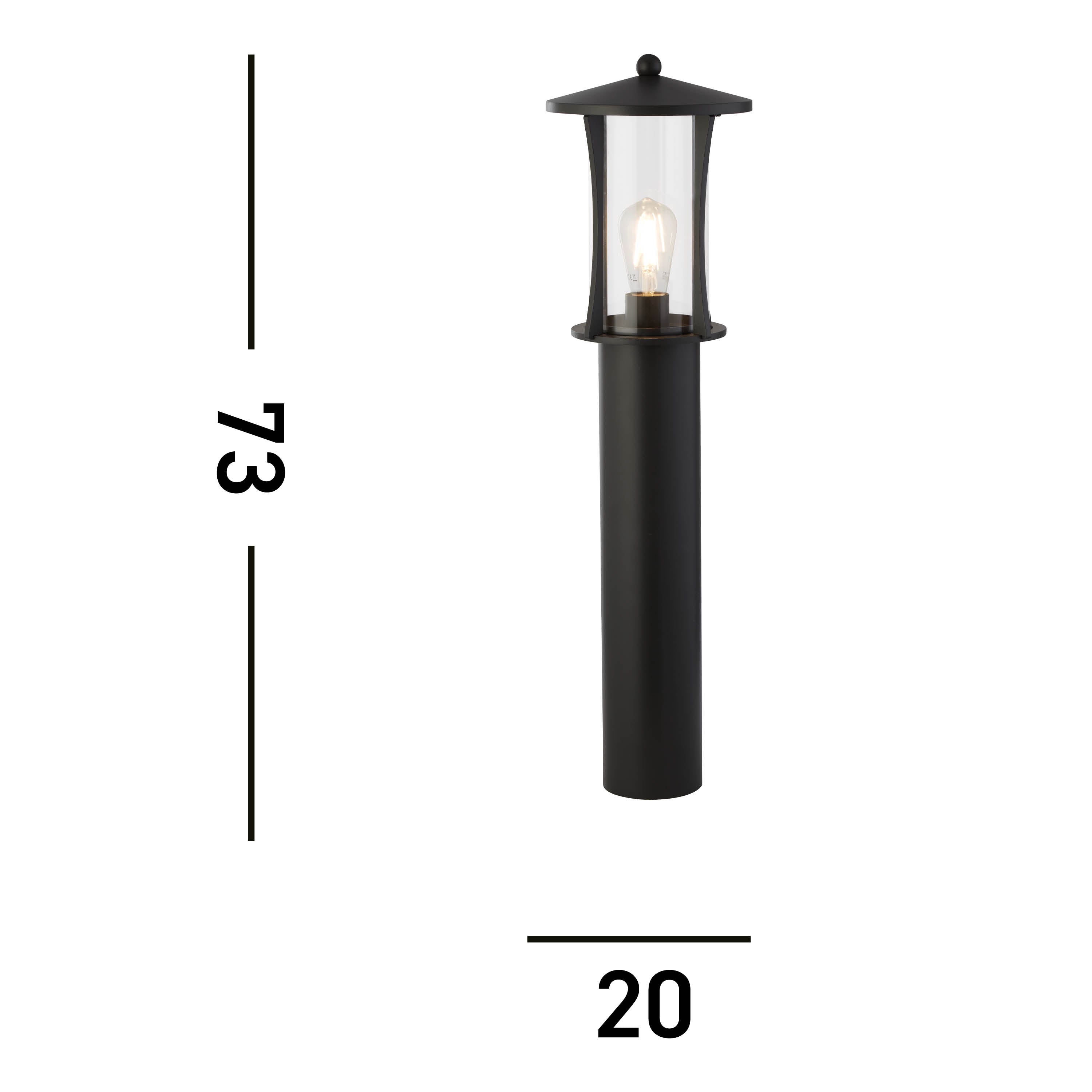 Searchlight Page 730mm Outdoor Post - Black - IP44