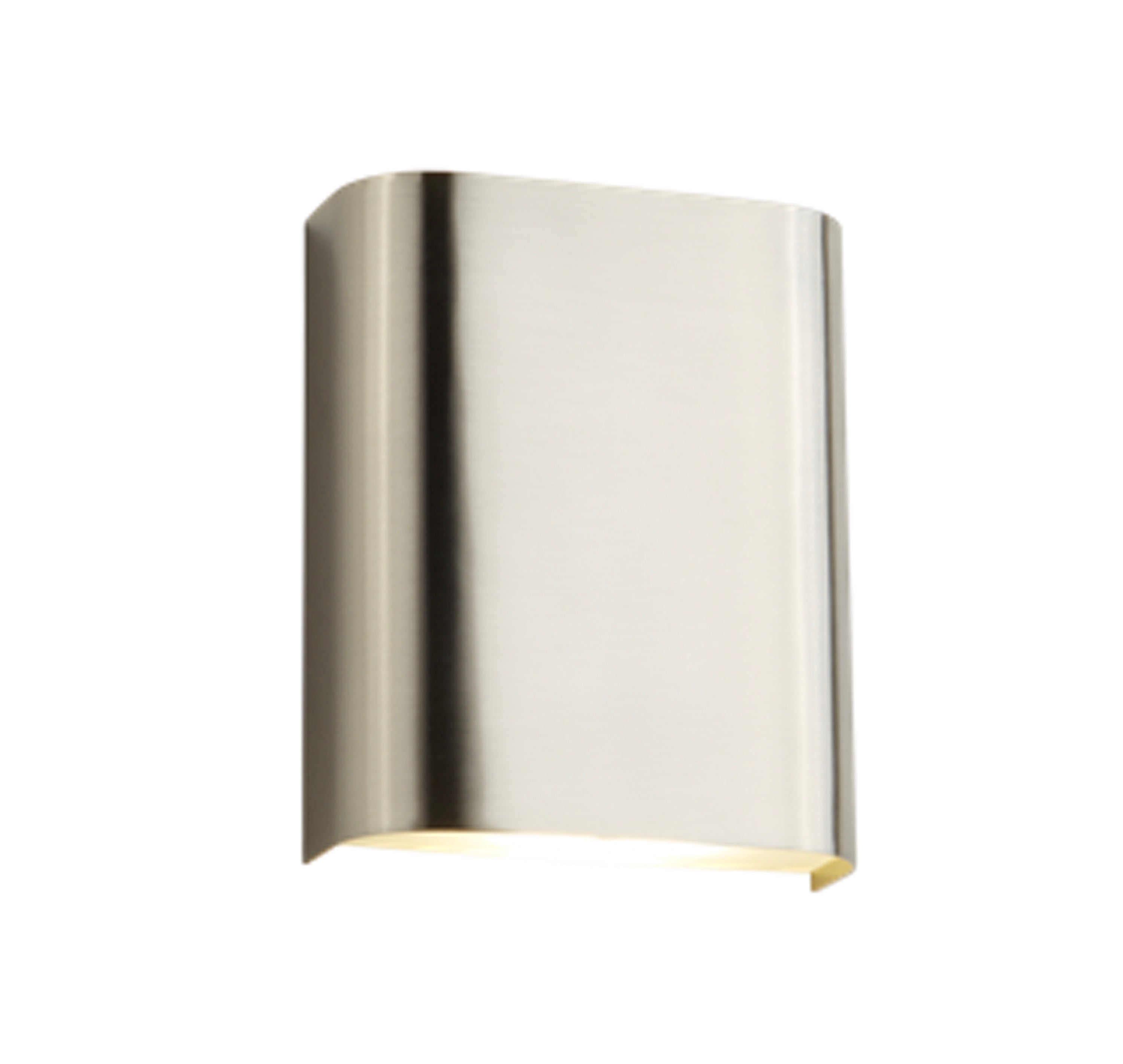 Searchlight Marius 2 Light LED Wall Light - Satin Silver & Frosted Glass