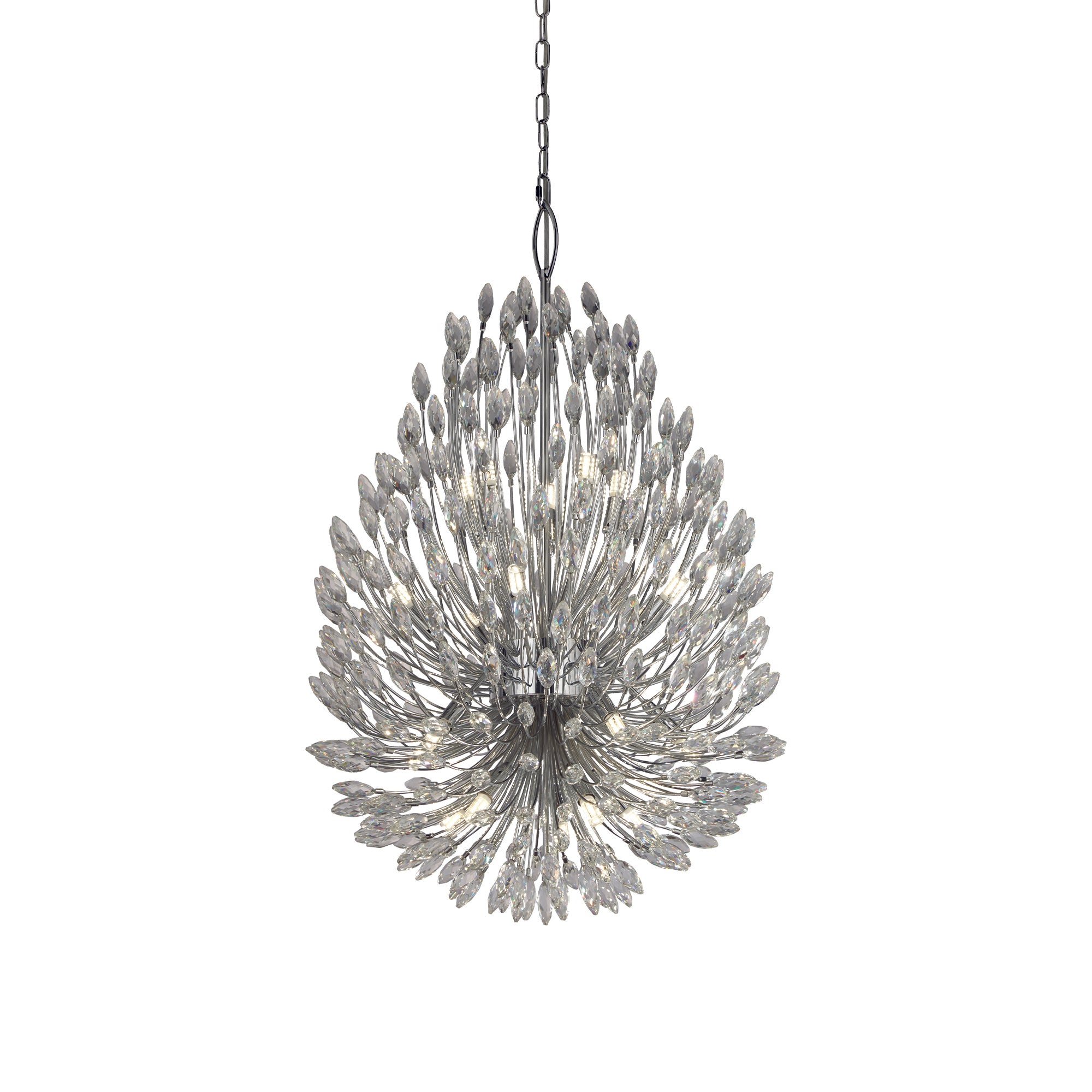 Searchlight Paradise 20 Light Ceiling Pendant - Crystal & Metal