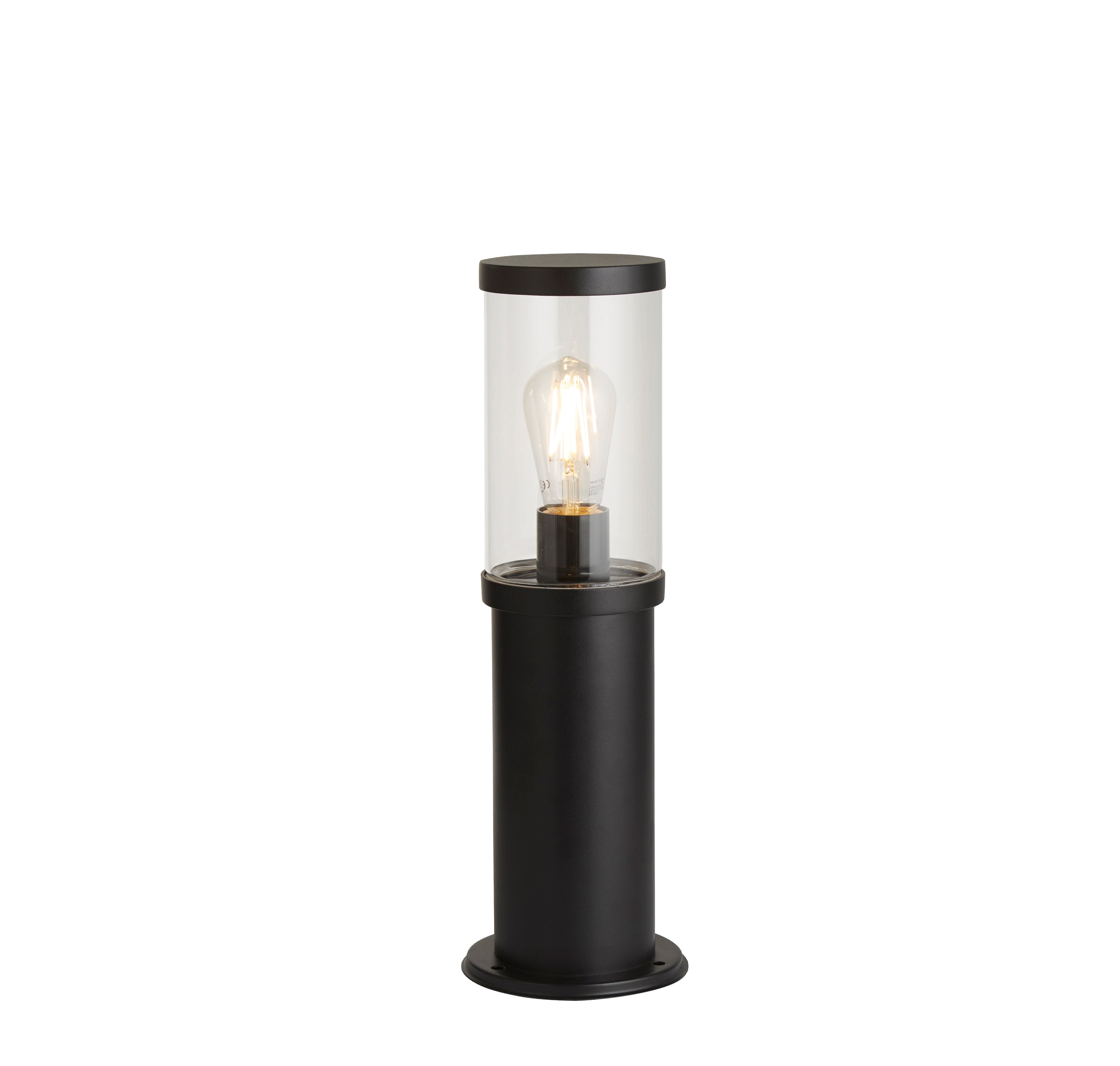 Searchlight Bagnall 450mm Outdoor Post - Black & Polycarbonate