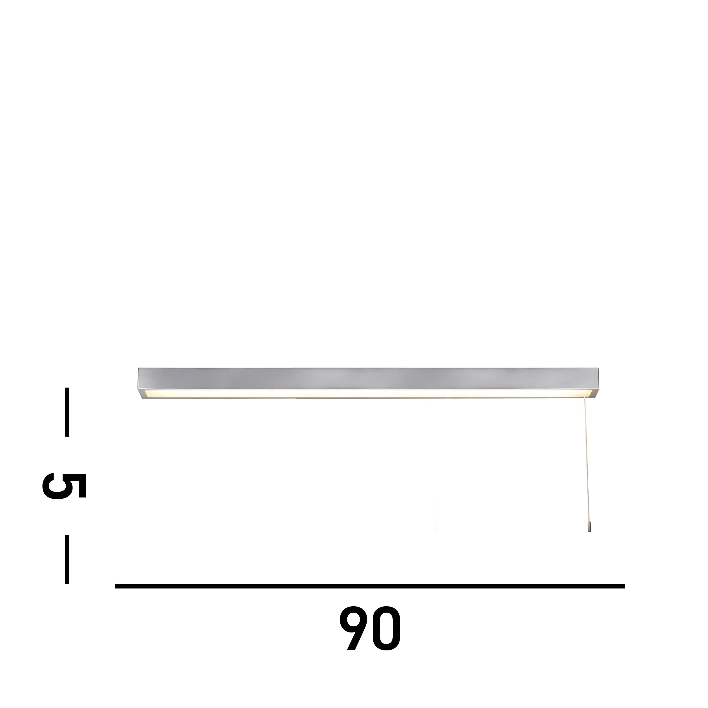 Searchlight Vine Wall Light - Polished Chrome & Frosted Polycarbonate