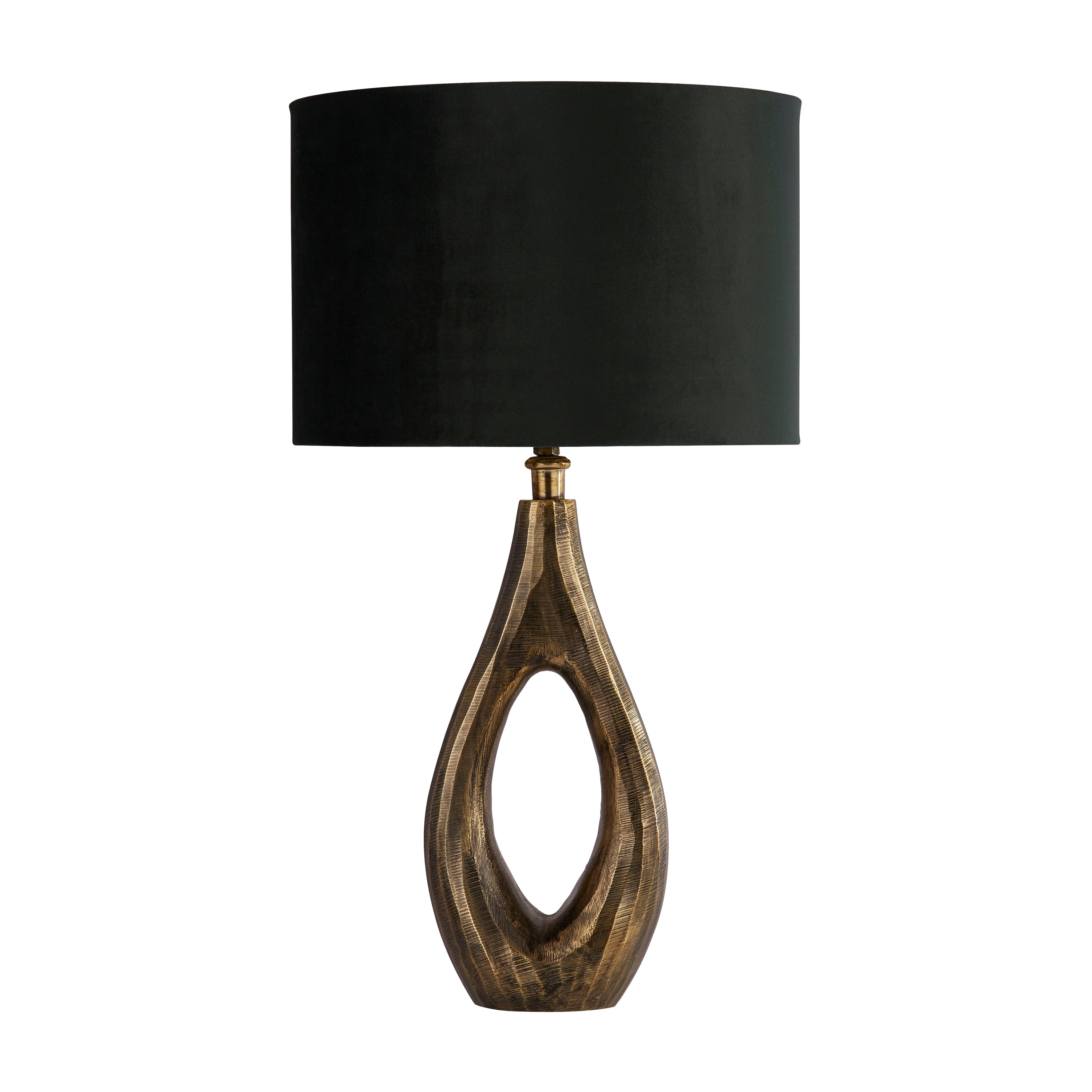 Searchlight Brock Table Lamp Base - Antique Brass - Base Only