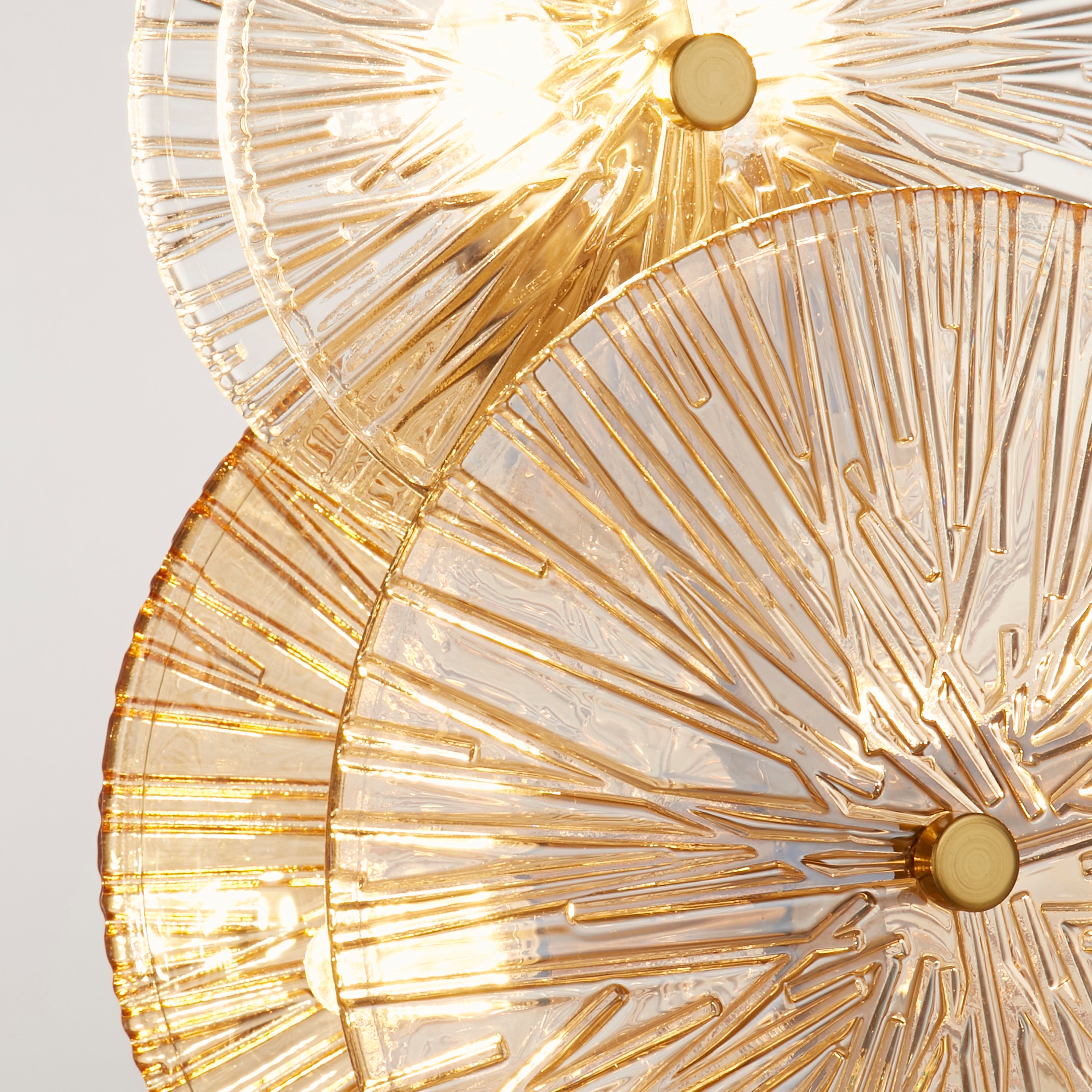 Searchlight Woodbine 6 Light Table Lamp - Bronze, Clear & Amber Glass