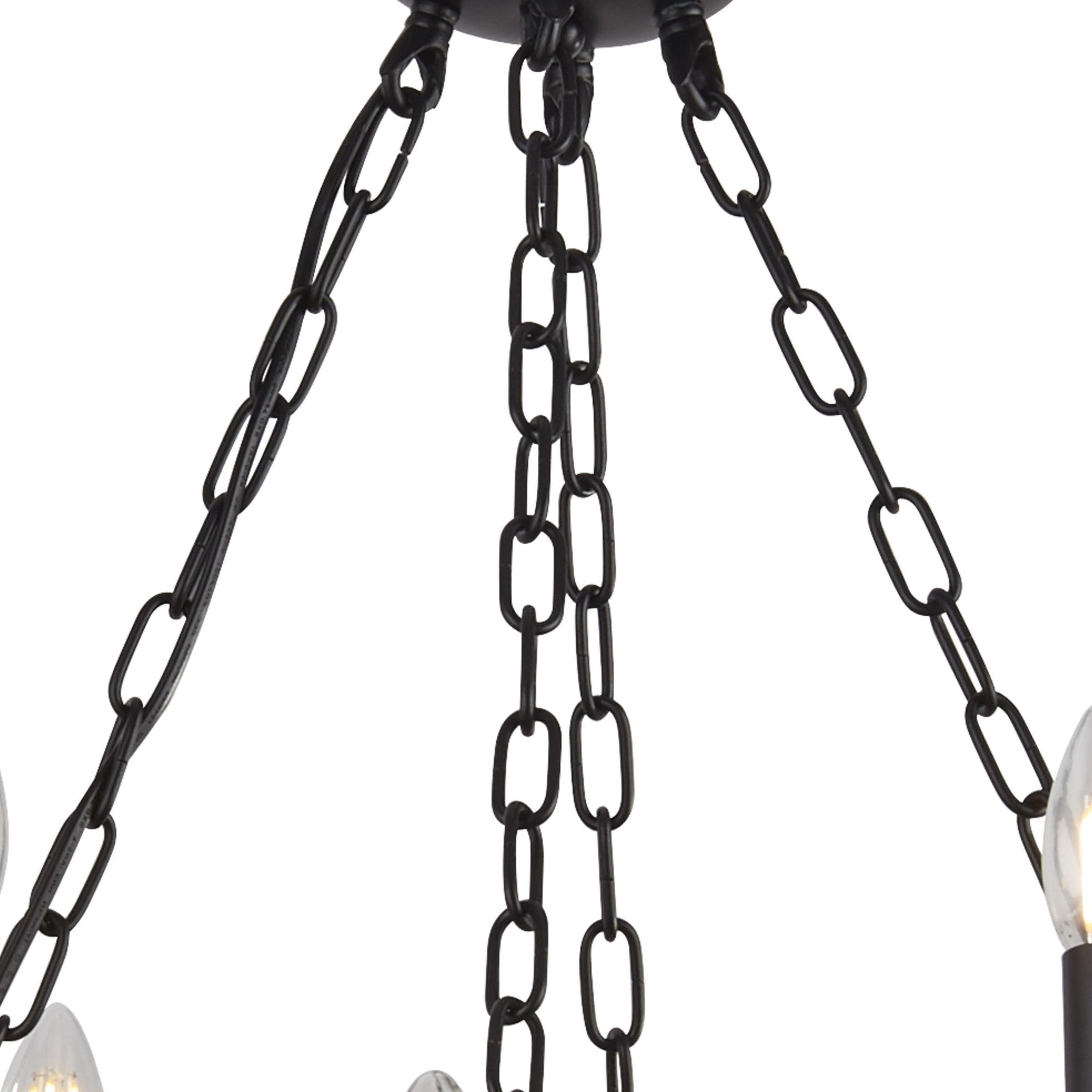 Searchlight Cadogan III 12 Light Pendant - Black Wrought Iron