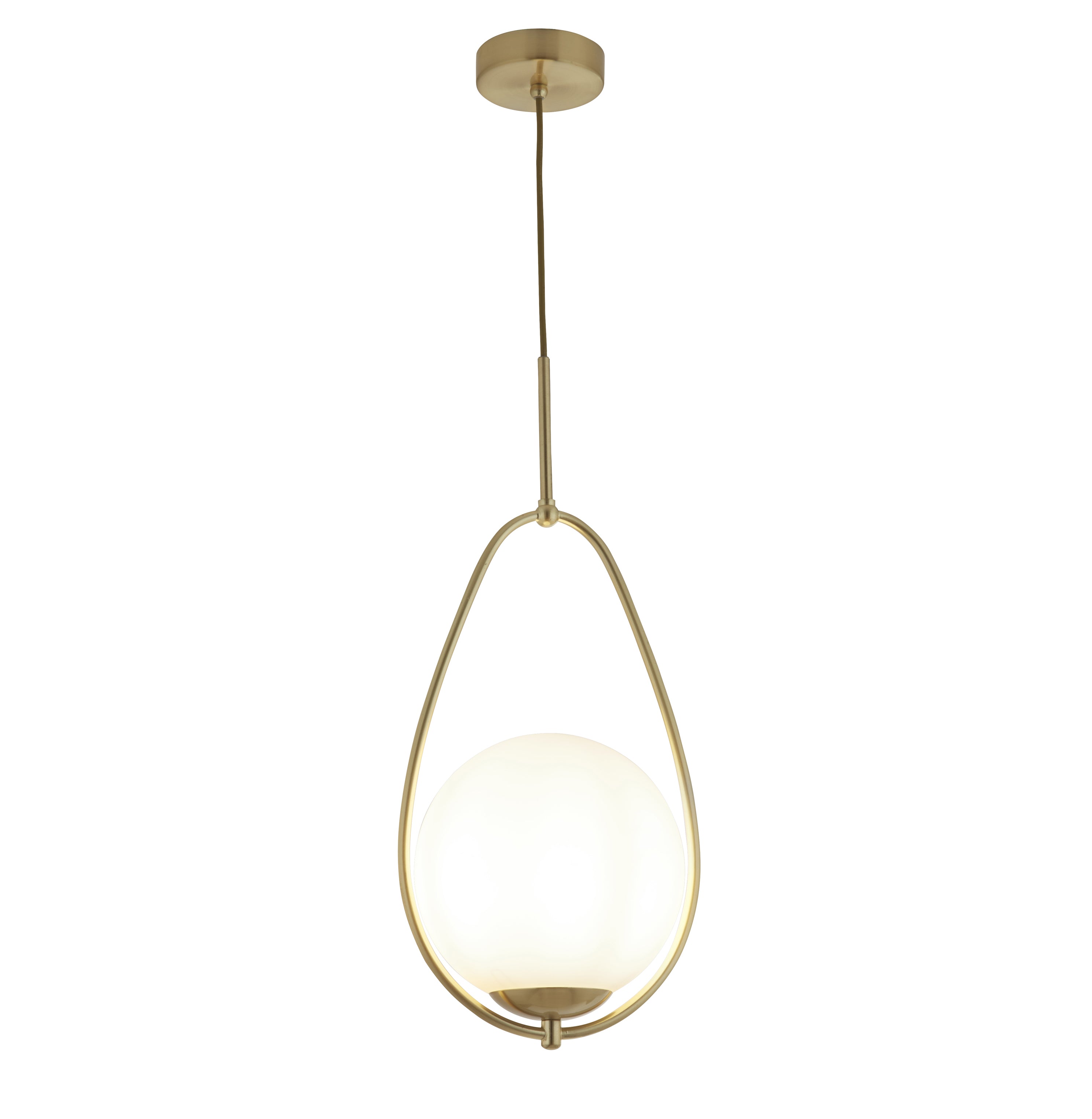 Searchlight Autumn Ceiling Pendant - Gold & Opal Glass