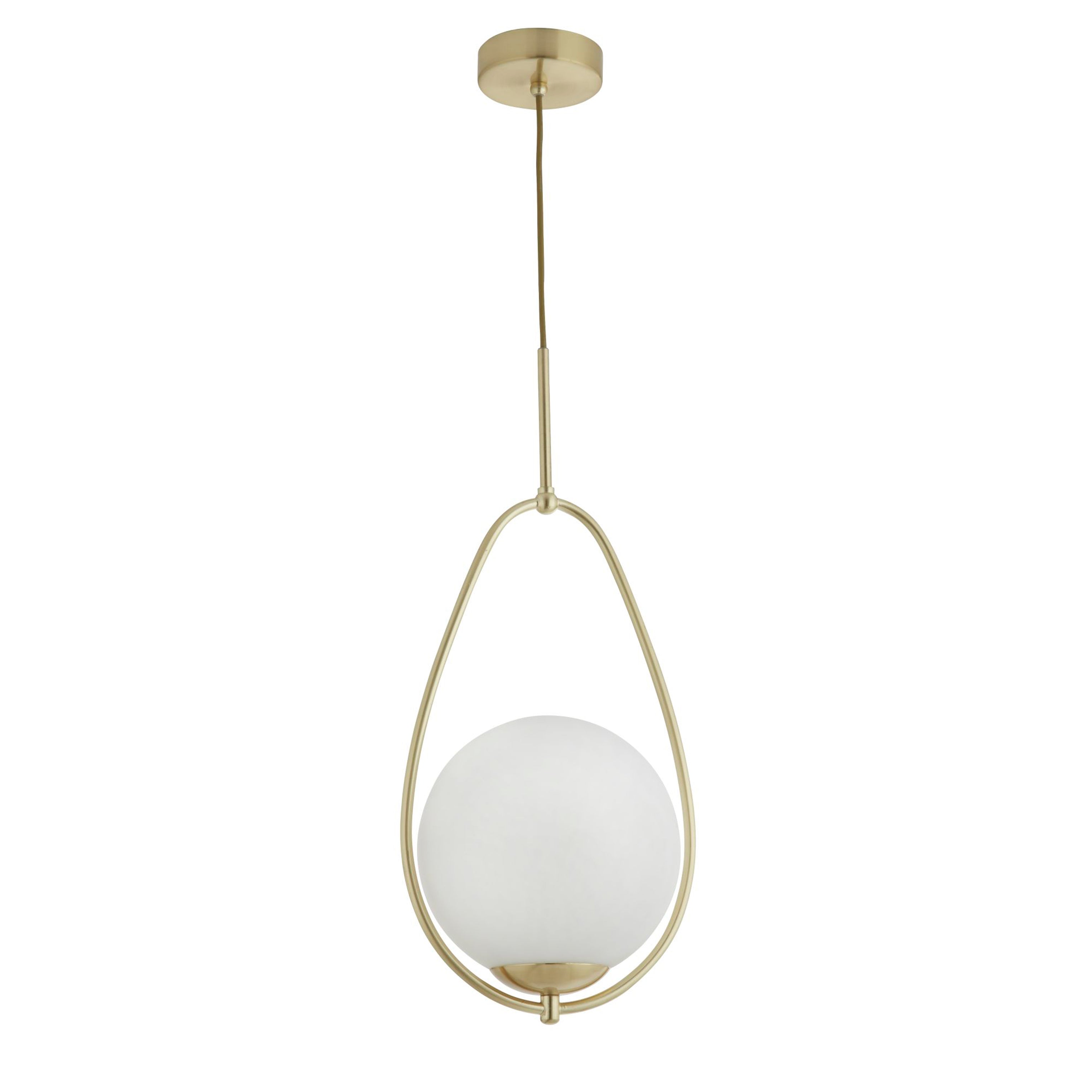 Searchlight Autumn Ceiling Pendant - Gold & Opal Glass