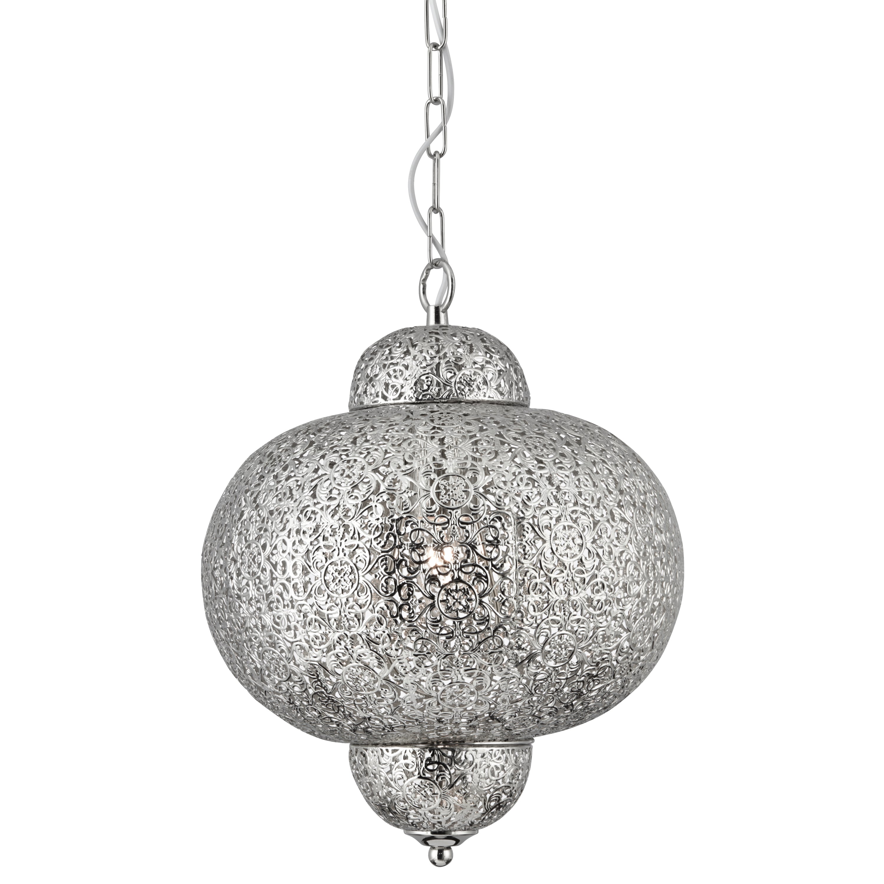 Searchlight Fernie Ceiling Pendant - Laser Cut Nickel