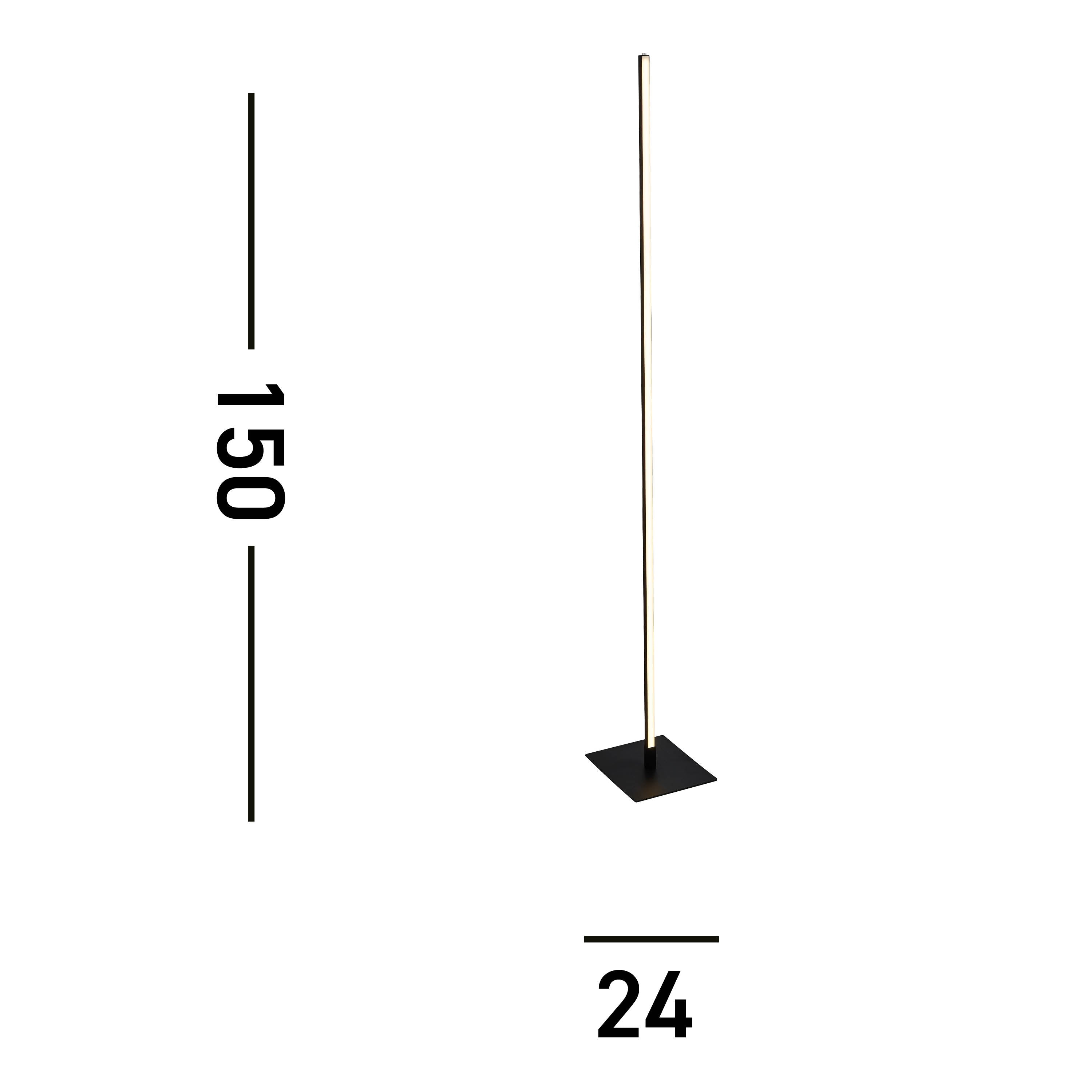 Searchlight Taylor LED Floor Lamp - Matt Black