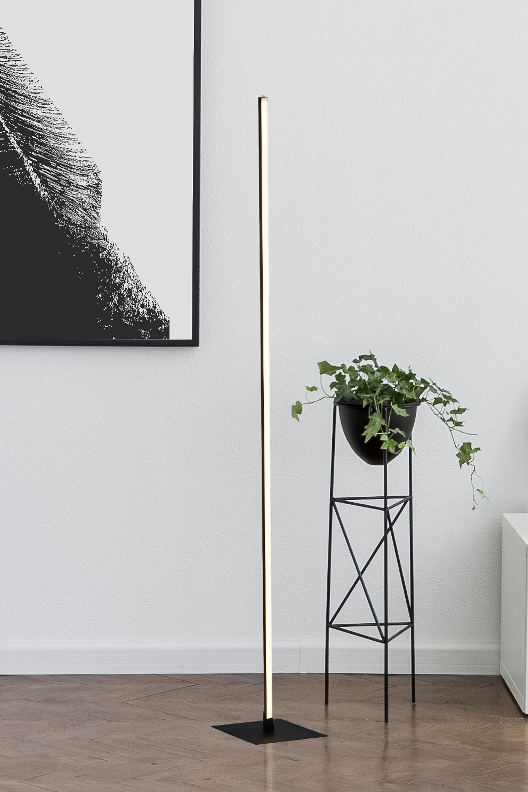 Searchlight Taylor LED Floor Lamp - Matt Black