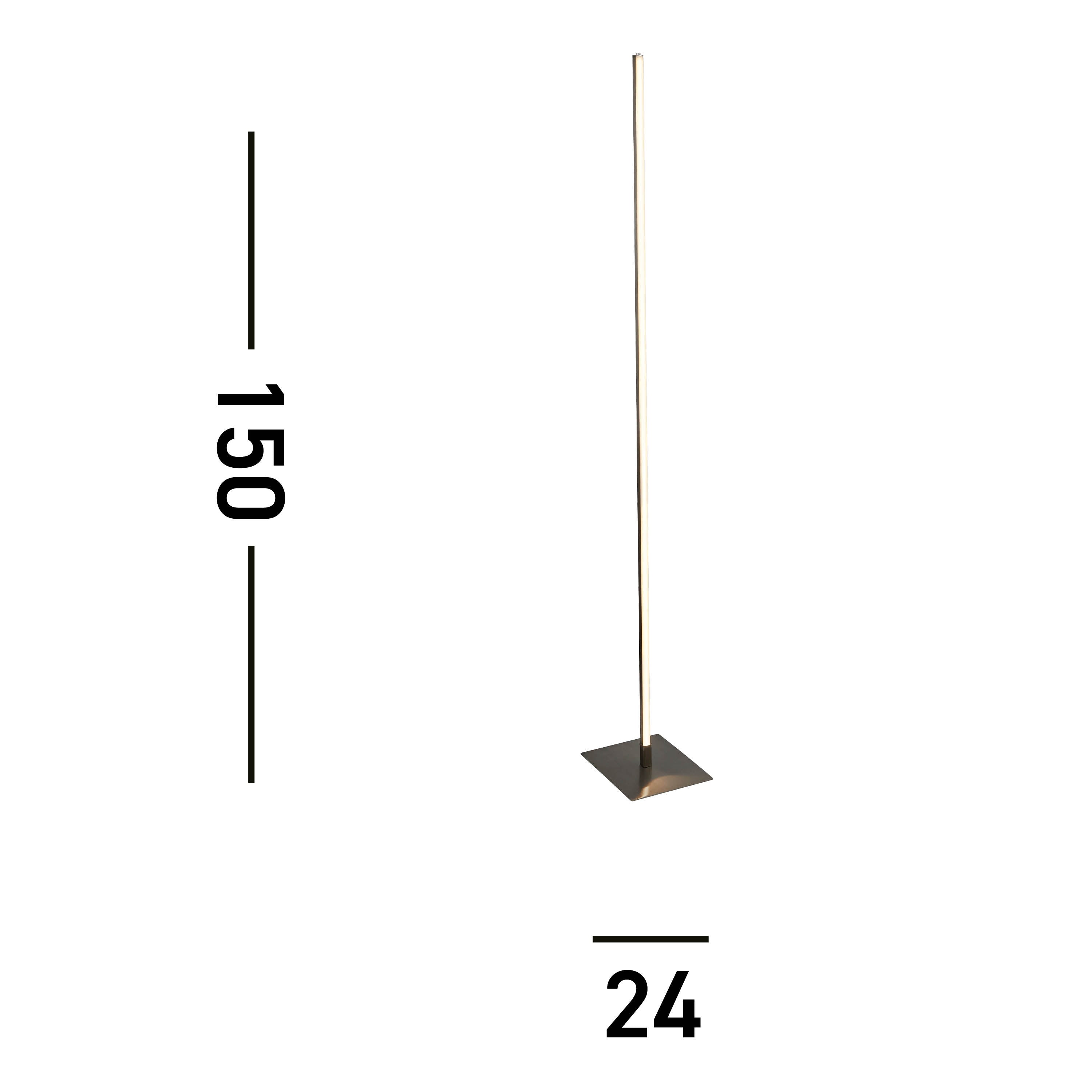 Searchlight Taylor LED Floor Lamp - Satin Silver