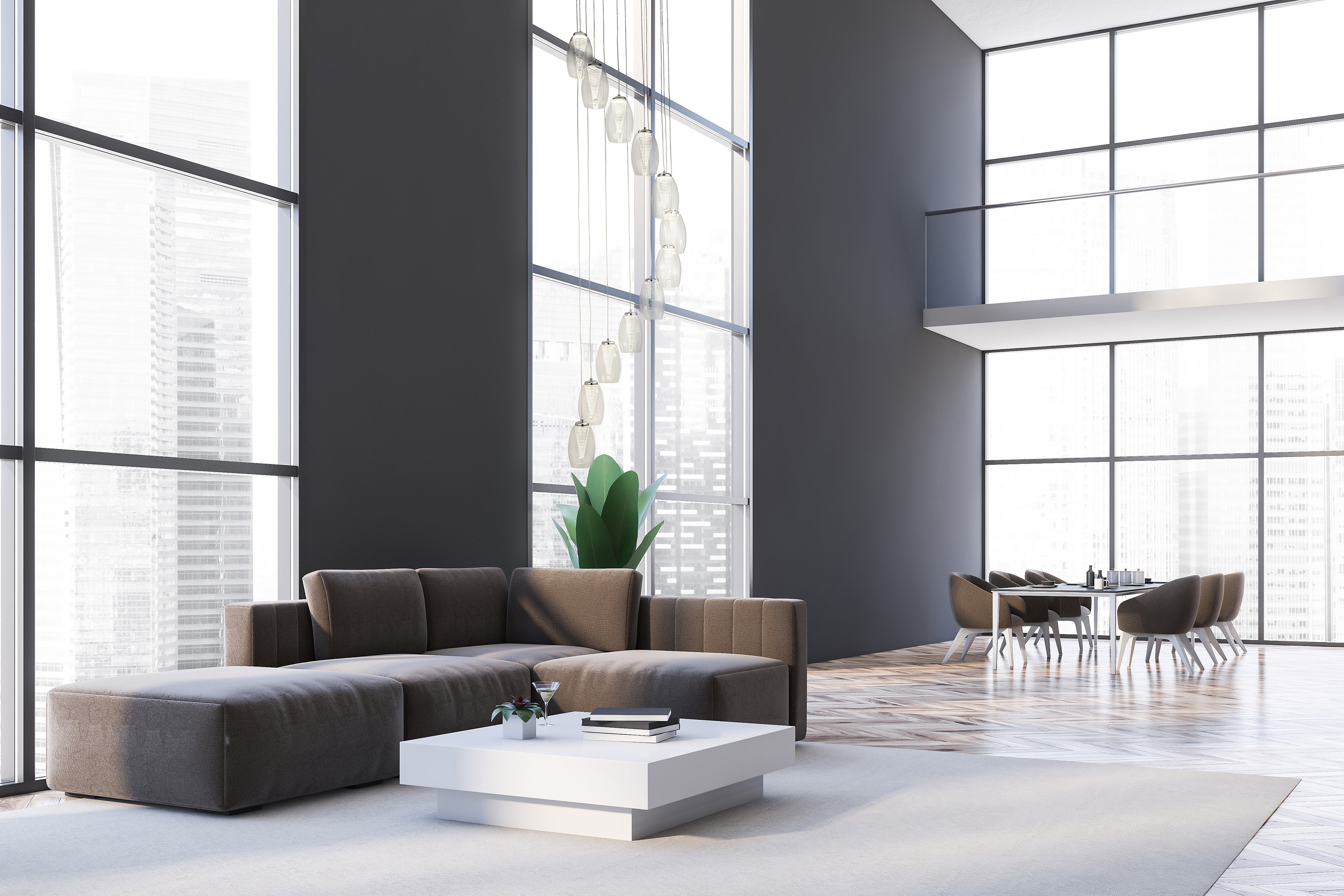 Searchlight Chapman 12 Light Ceiling Pendant - Chrome & Clear Glass