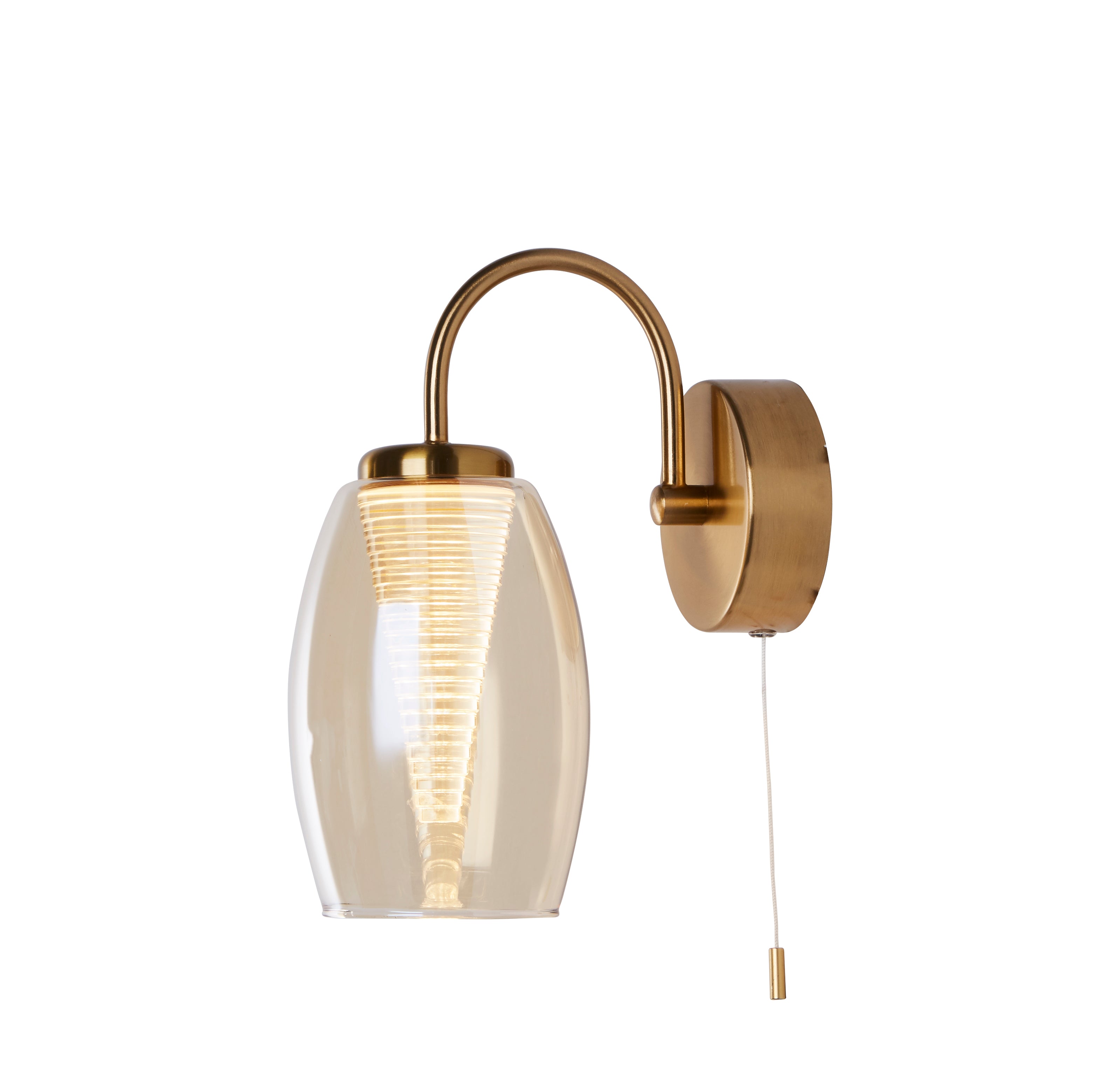 Searchlight Chapman Wall Light - Bronze & Champagne Glass