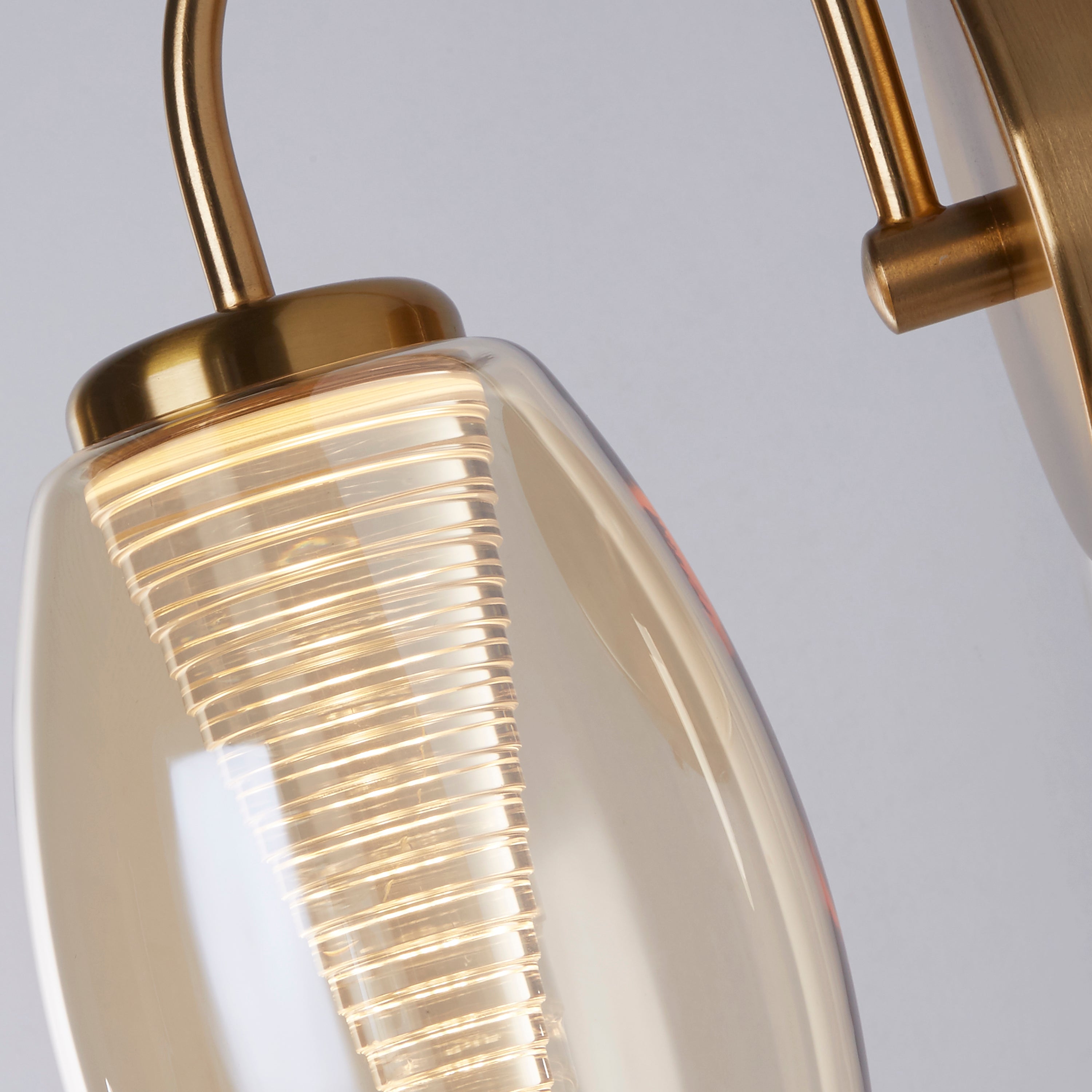 Searchlight Chapman Wall Light - Bronze & Champagne Glass