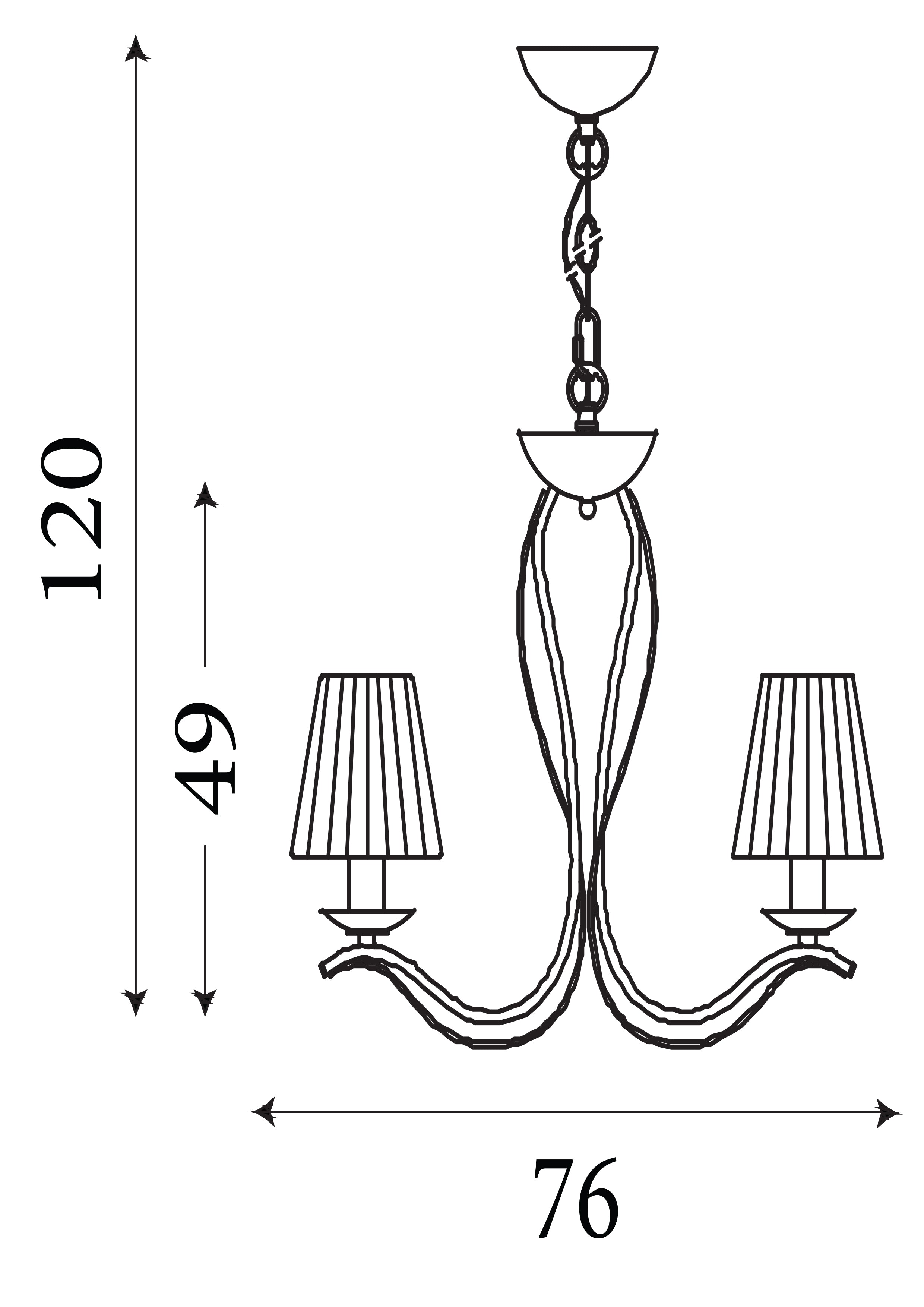 Searchlight Althorp 8 Light Pendant - Antique Brass & Ivory String Fabric