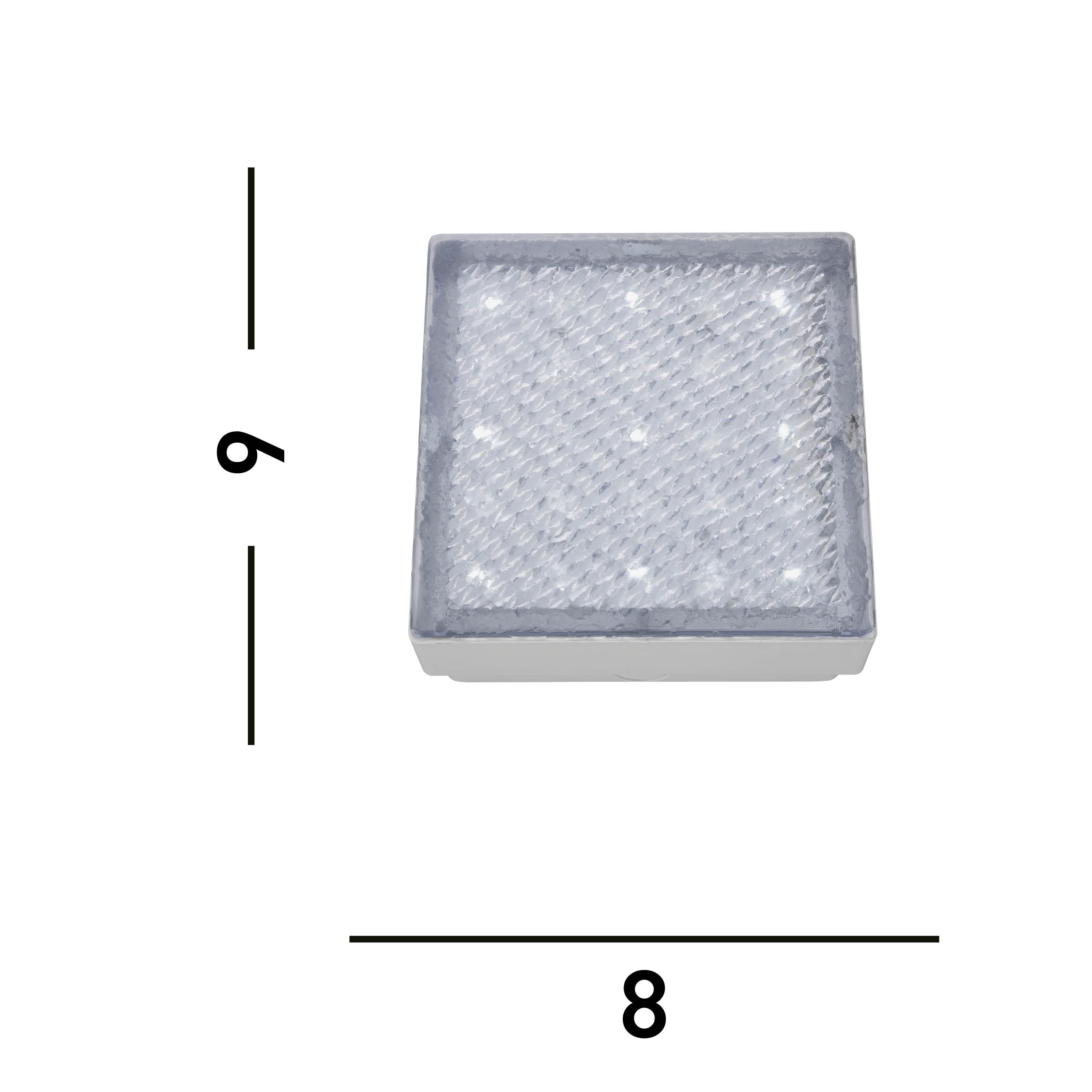 Searchlight Walkover Outdoor 80mm Recessed Square - White & Polycarbonate