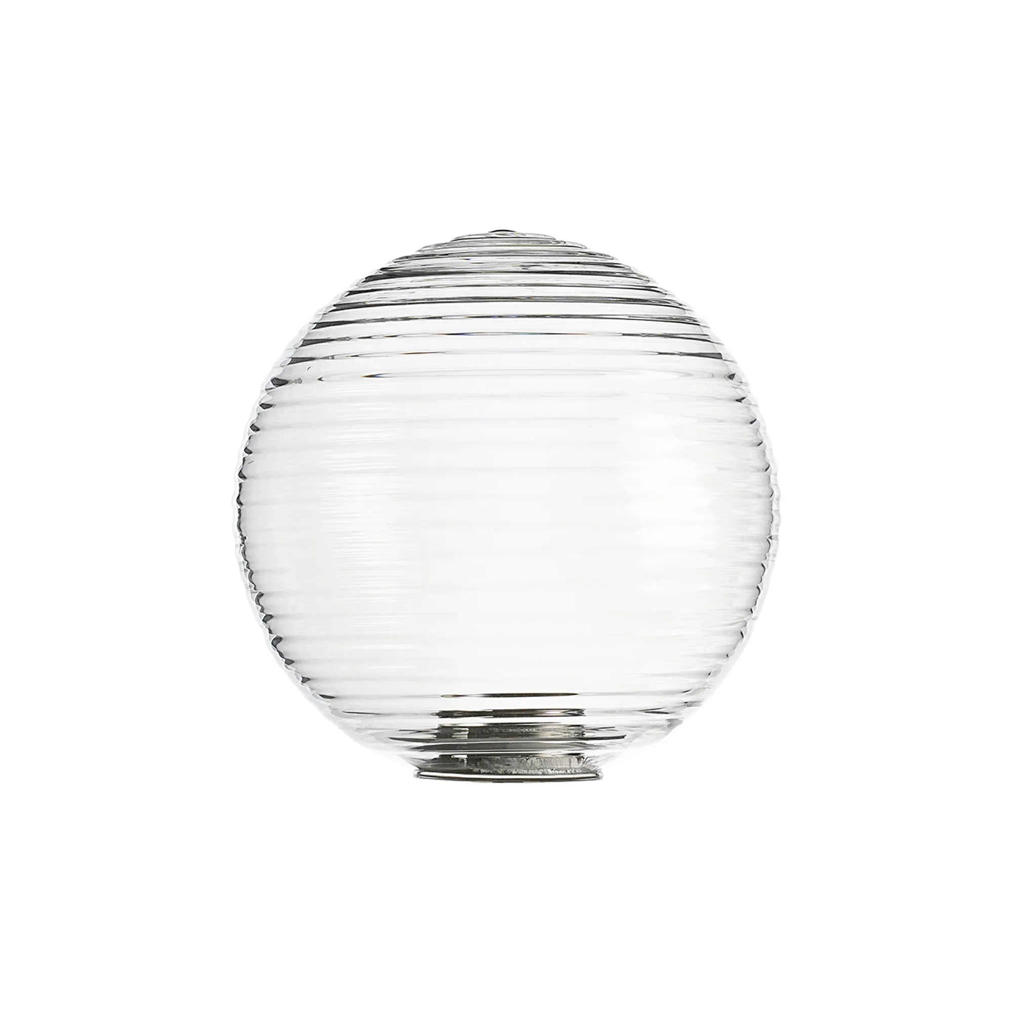 Sycamore 15cm Round Ribbed Glass Shade - Clear