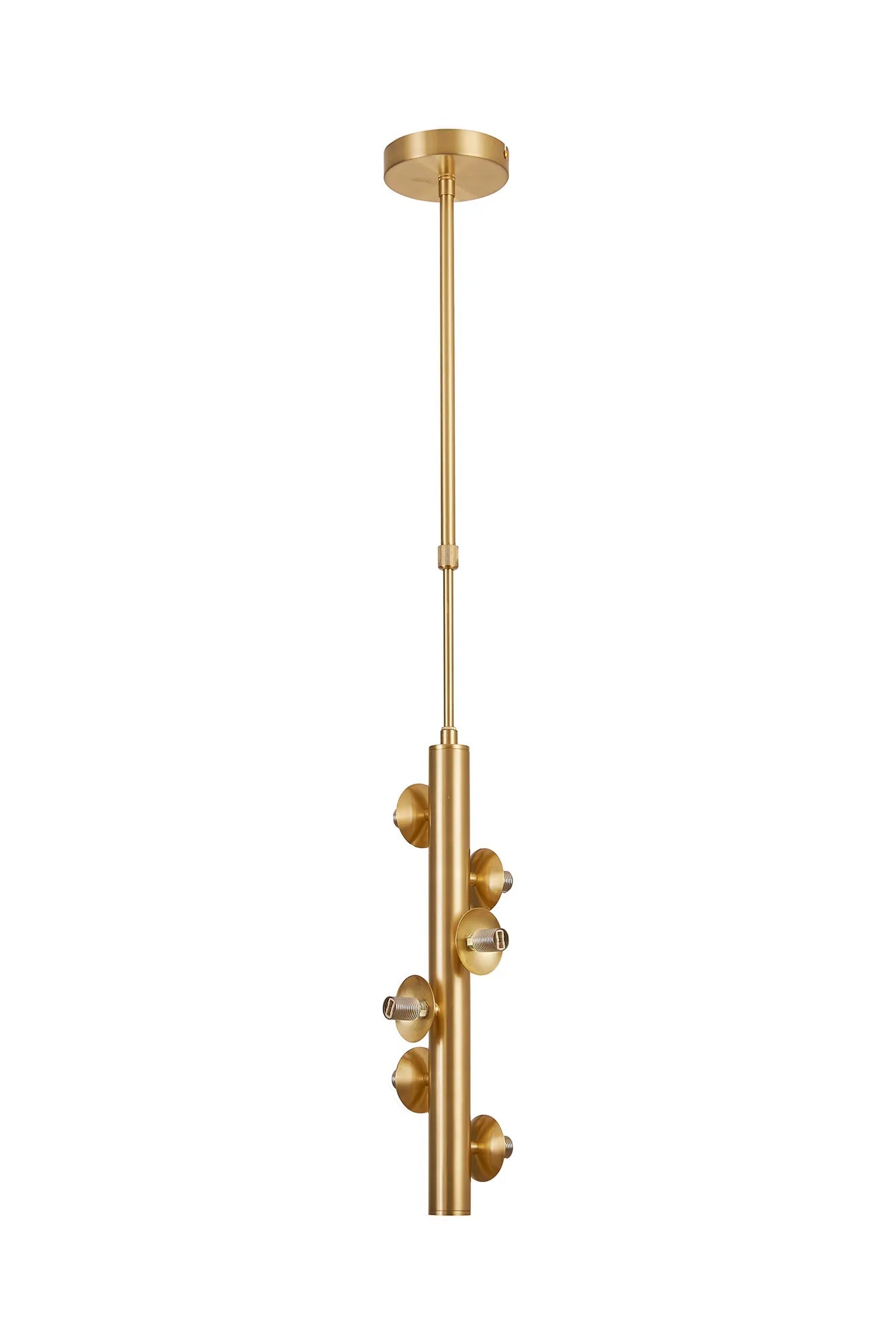 Deacon Vertical Linear Telescopic Pendant (Frame Only) 6 Light - Satin Gold