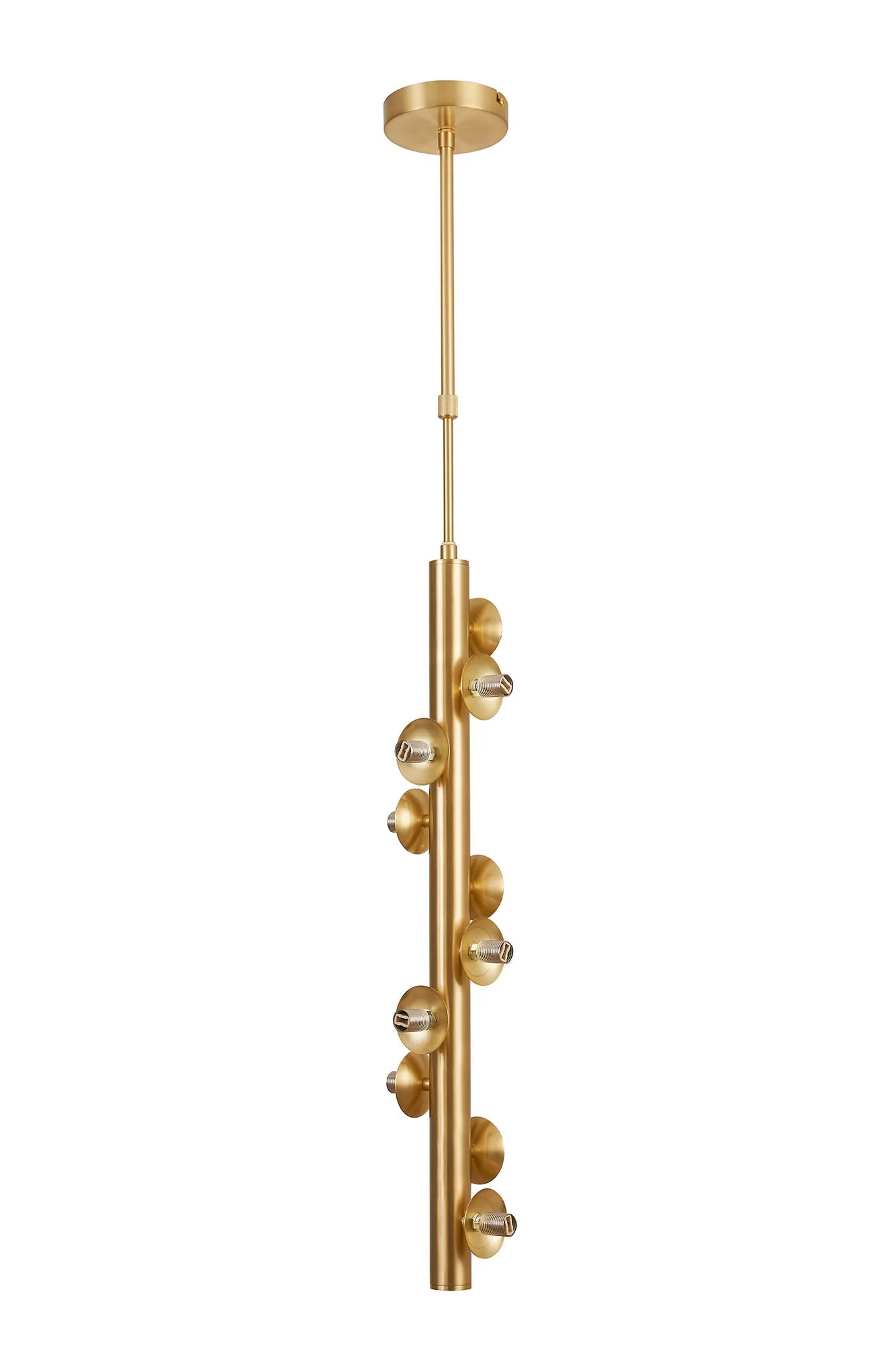 Deacon Vertical Linear Telescopic Pendant (Frame Only) 10 Light - Satin Gold