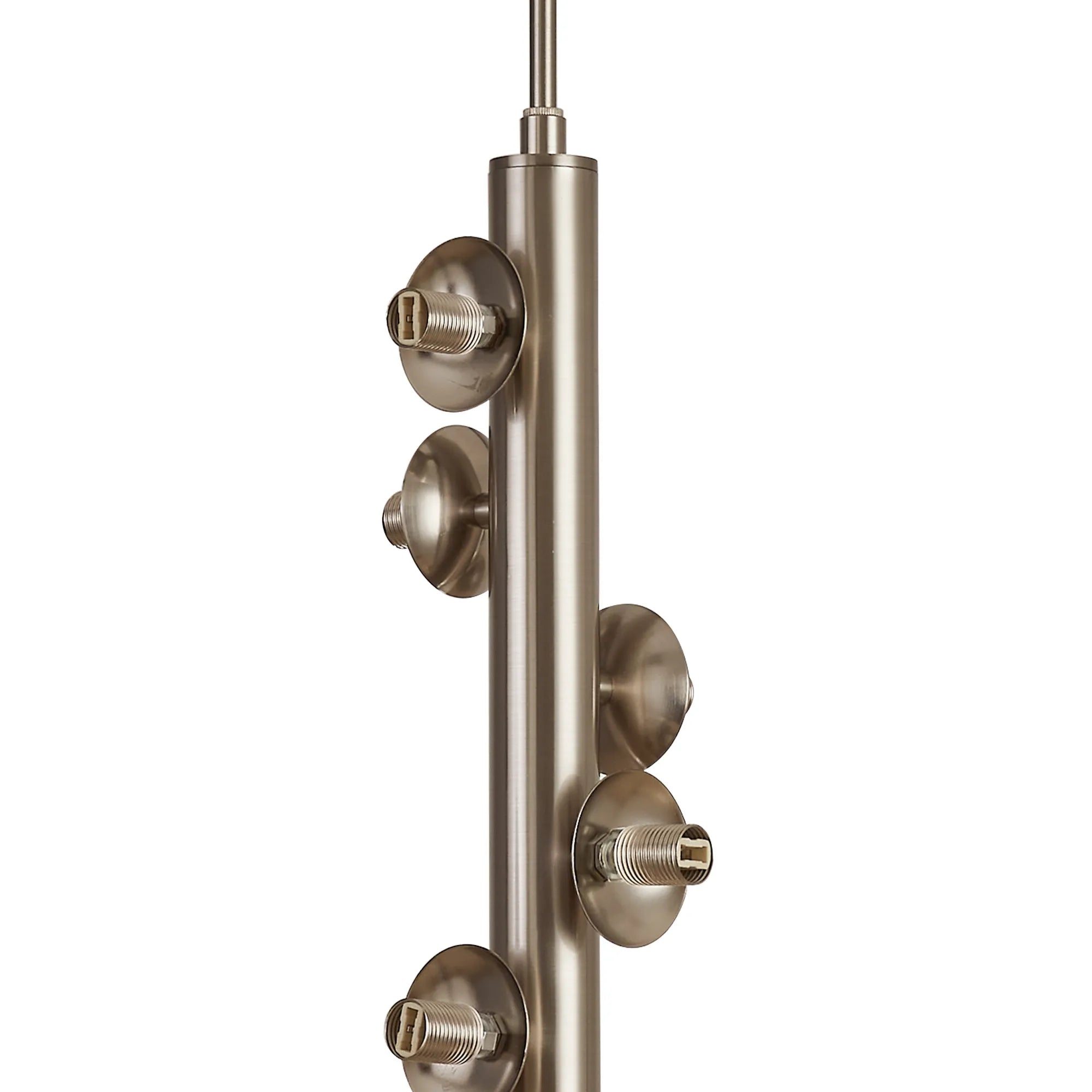 Deacon Vertical Linear Telescopic Pendant (Frame Only) 10 Light - Satin Nickel