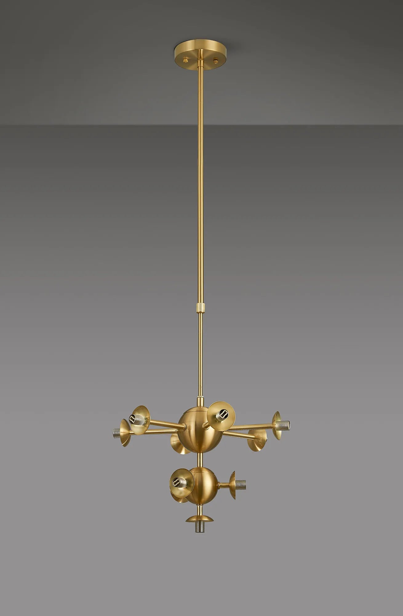 Deacon Telescopic Multi Arm Pendant (Frame Only) 10 Light - Satin Gold