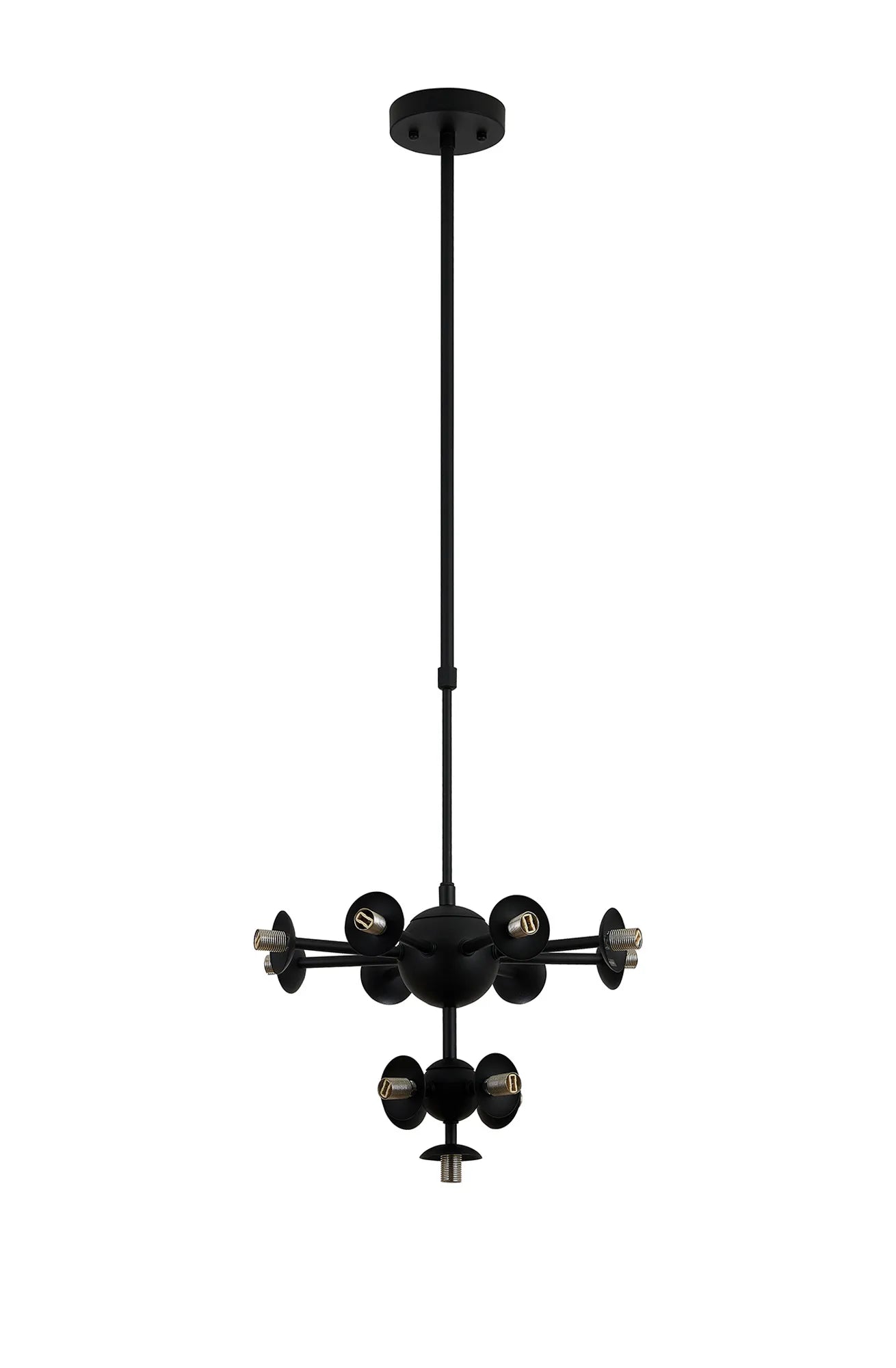 Deacon Telescopic Multi Arm Pendant (Frame Only) 13 Light - Satin Black