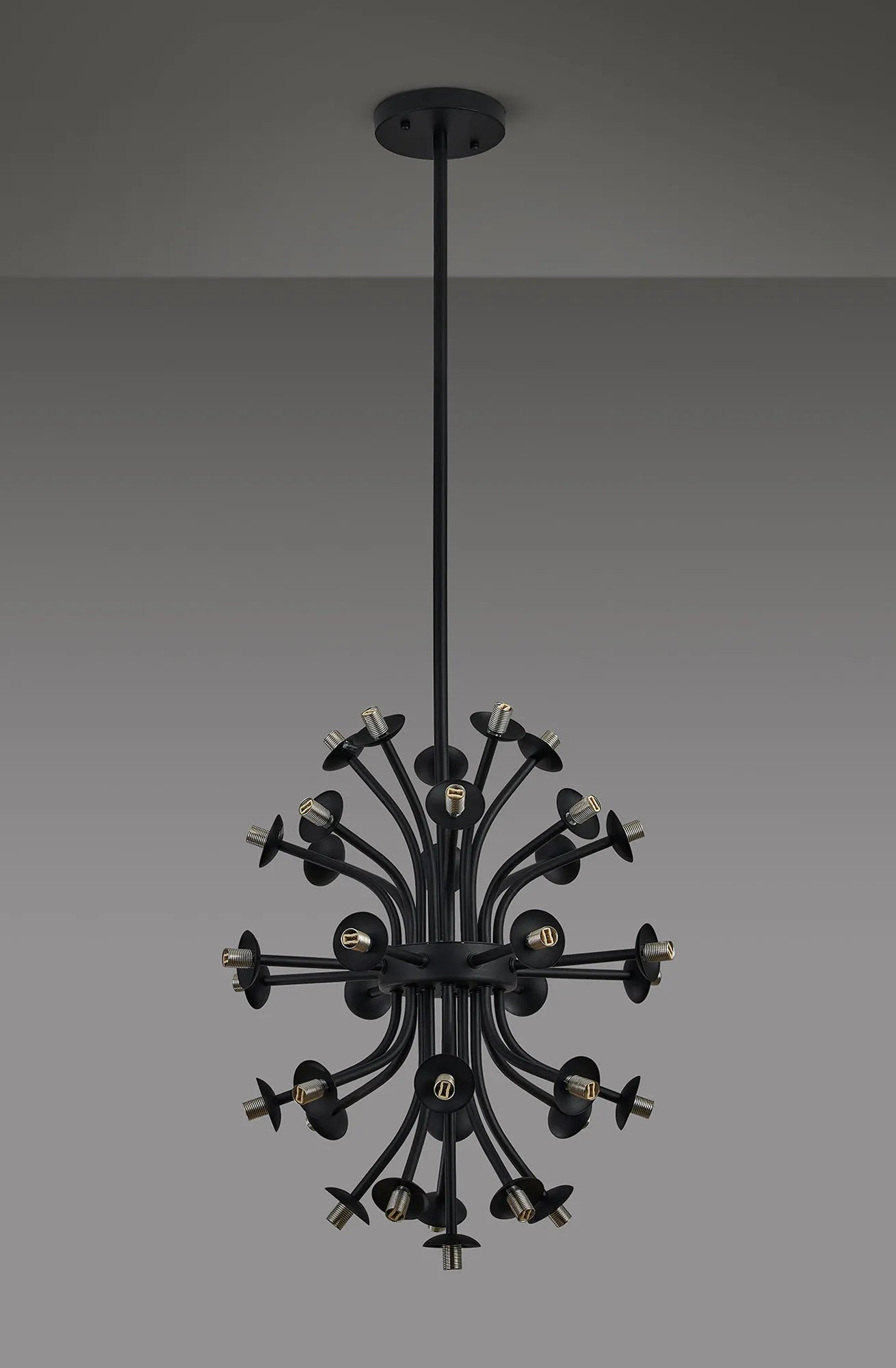 Deacon Fixed Multi Arm Sphere Pendant (Frame Only) 35 Light - Satin Black