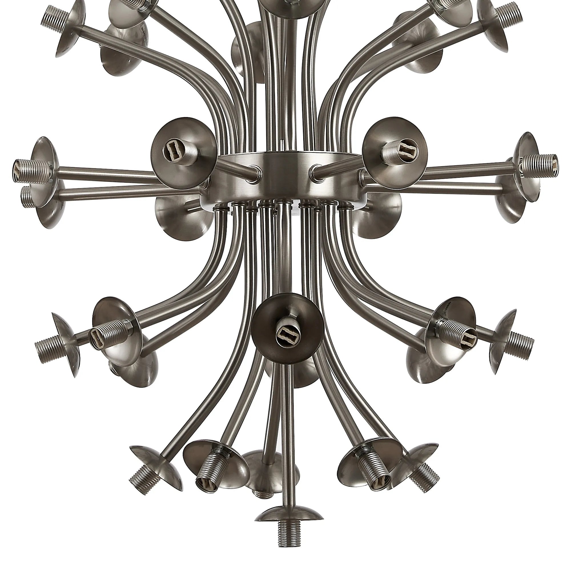 Deacon Fixed Multi Arm Sphere Pendant (Frame Only) 35 Light - Satin Nickel