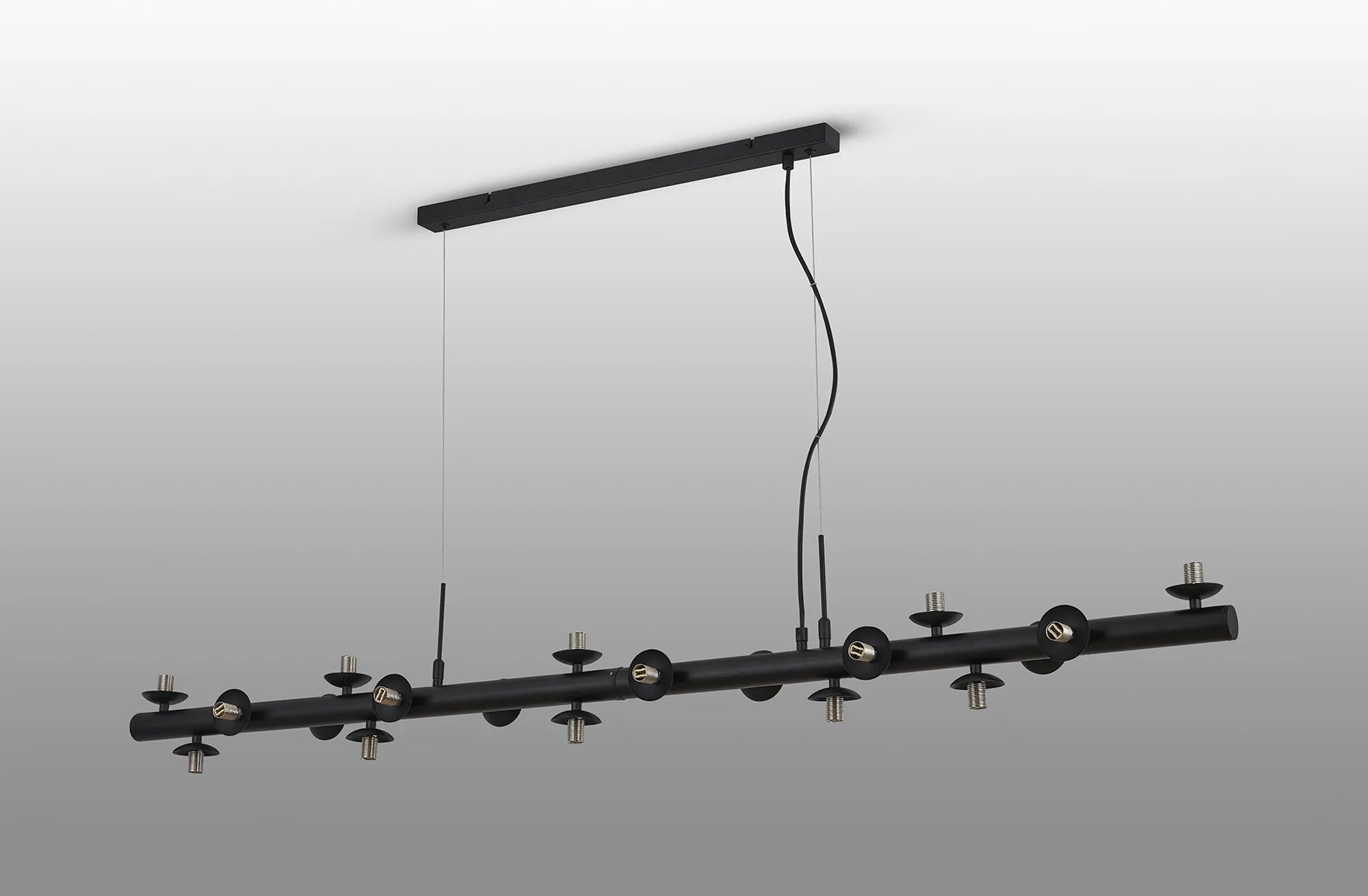 Deacon Linear Pendant (Frame Only) 19 Light - Satin Black
