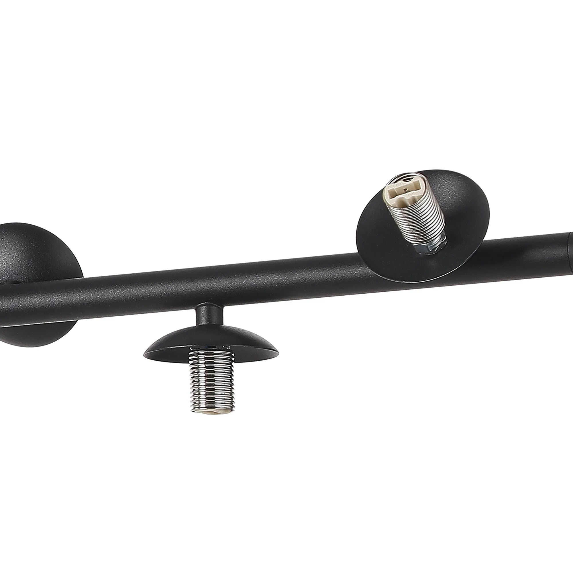 Deacon Semi-Flush 3 Arm Ceiling Light - (Frame Only) 9 Light - Satin Black